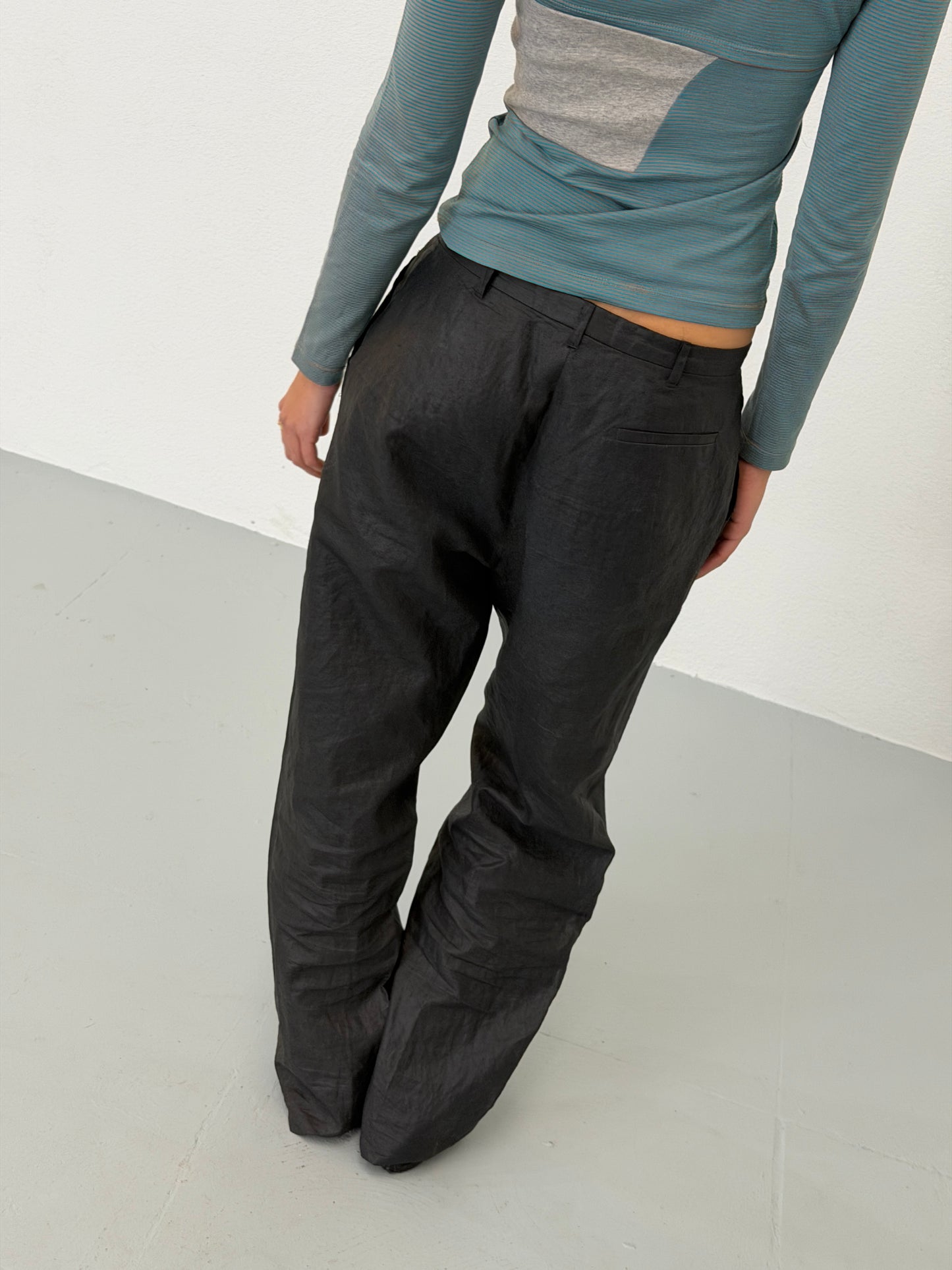 jil sander 1990s coated pants