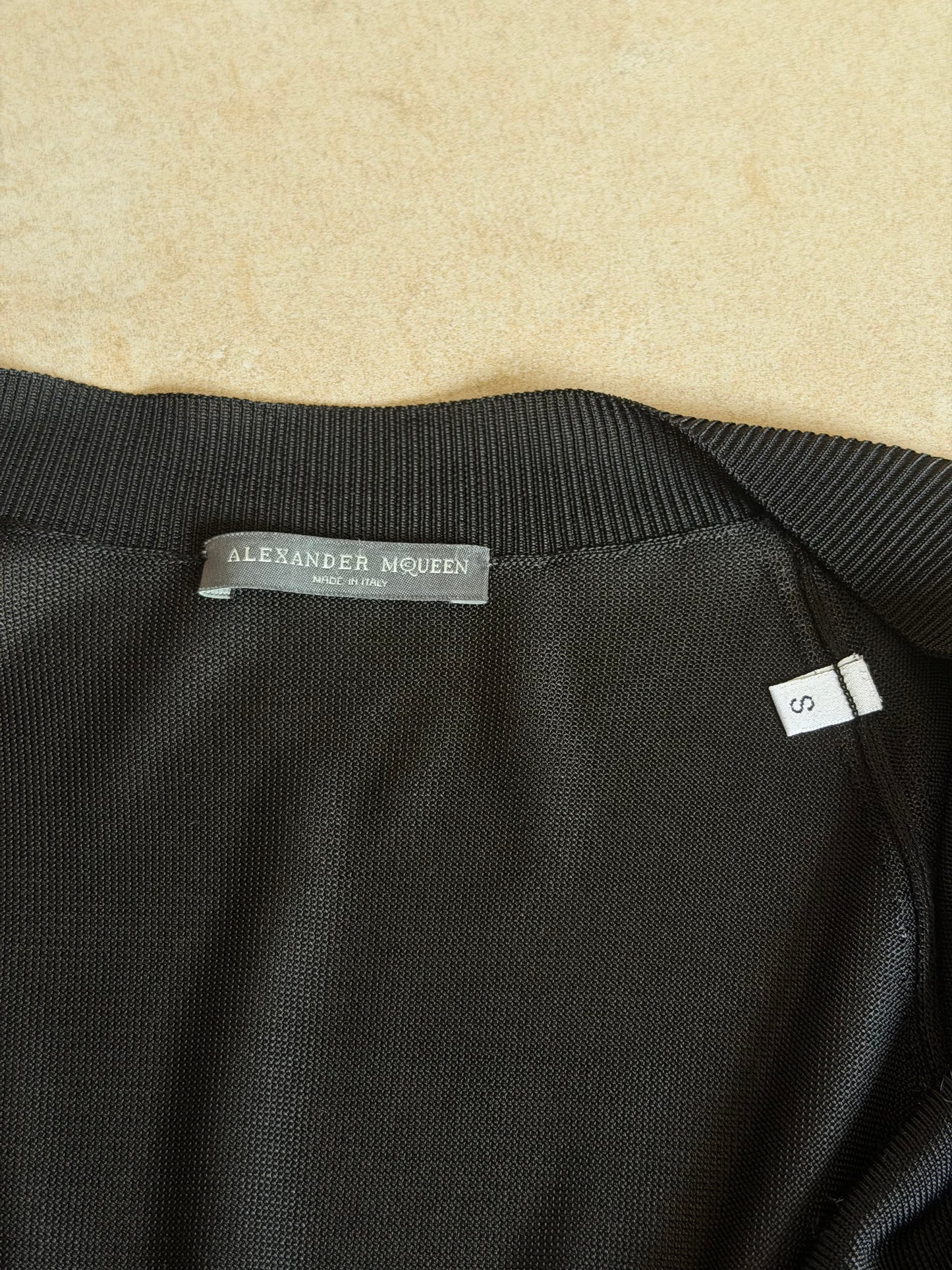 2000s alexander mcqueen draped knit top