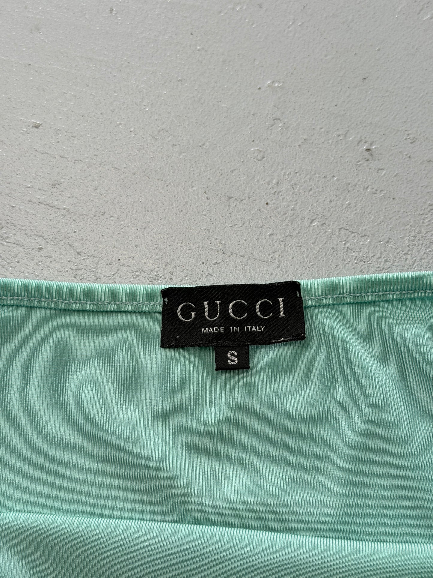 (rare) gucci by tom ford 1995 teal halter