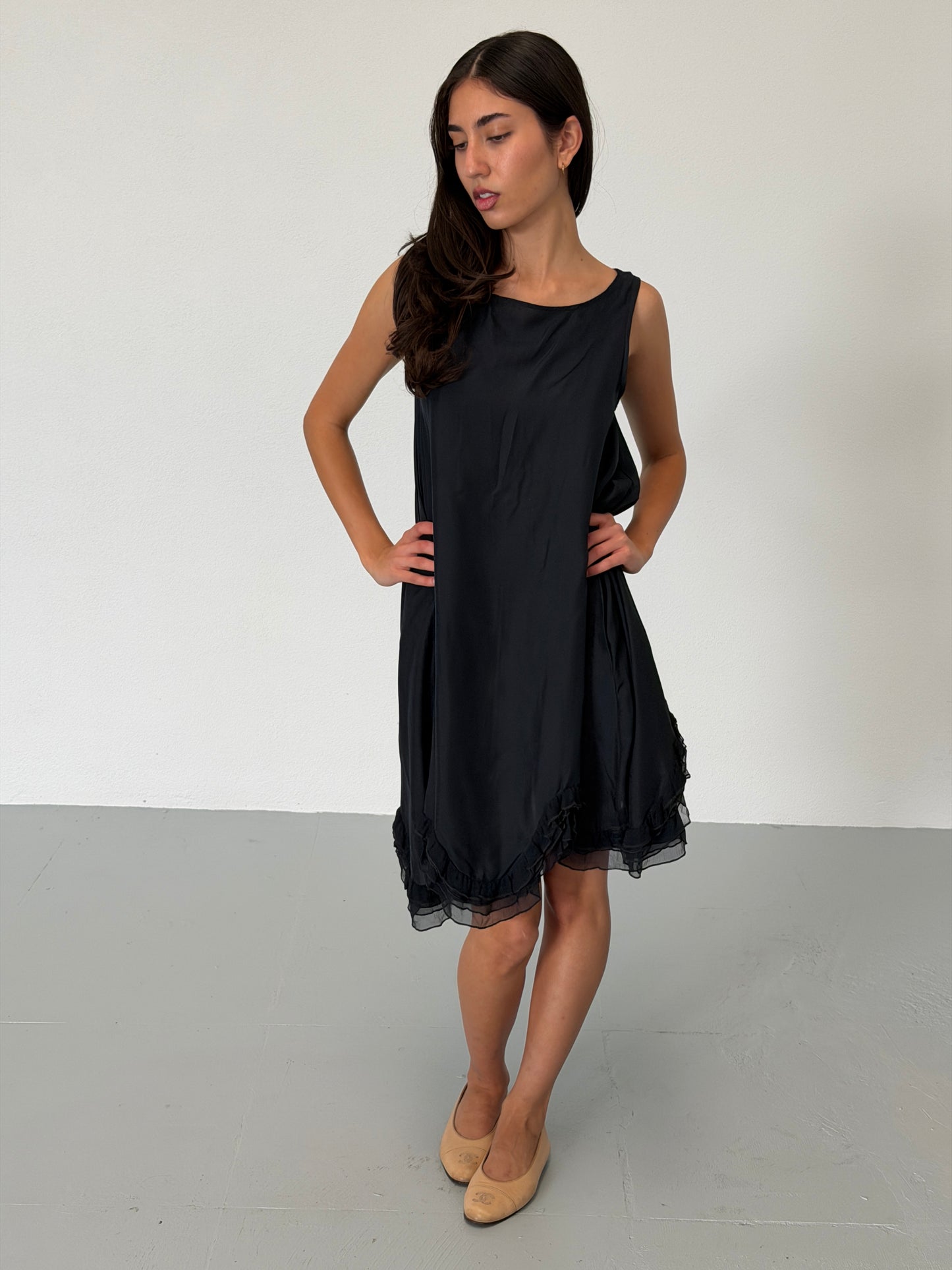 yigal azrouël silk sleeveless dress