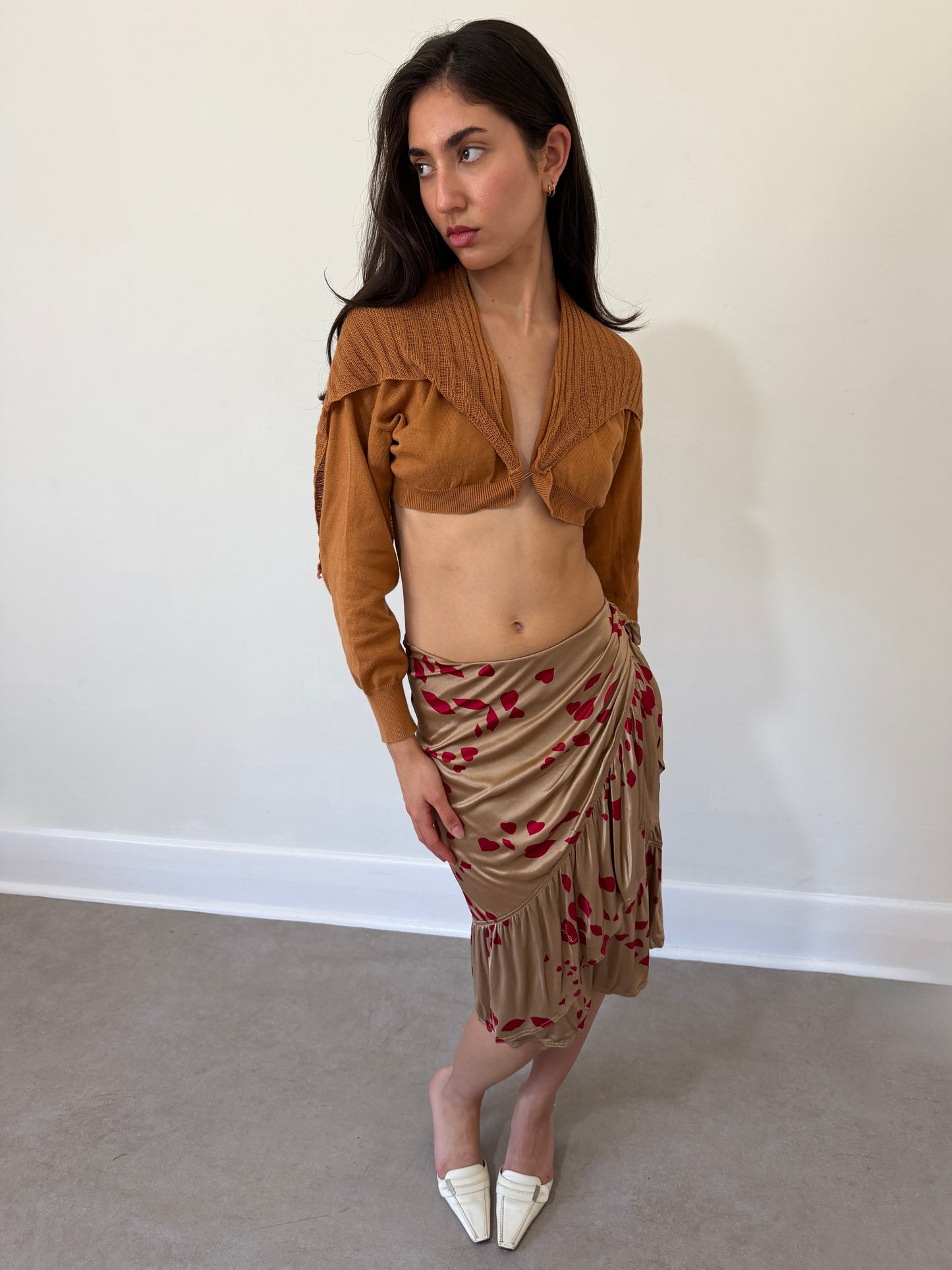 (rare) yves saint laurent fall 2004 lip kiss skirt