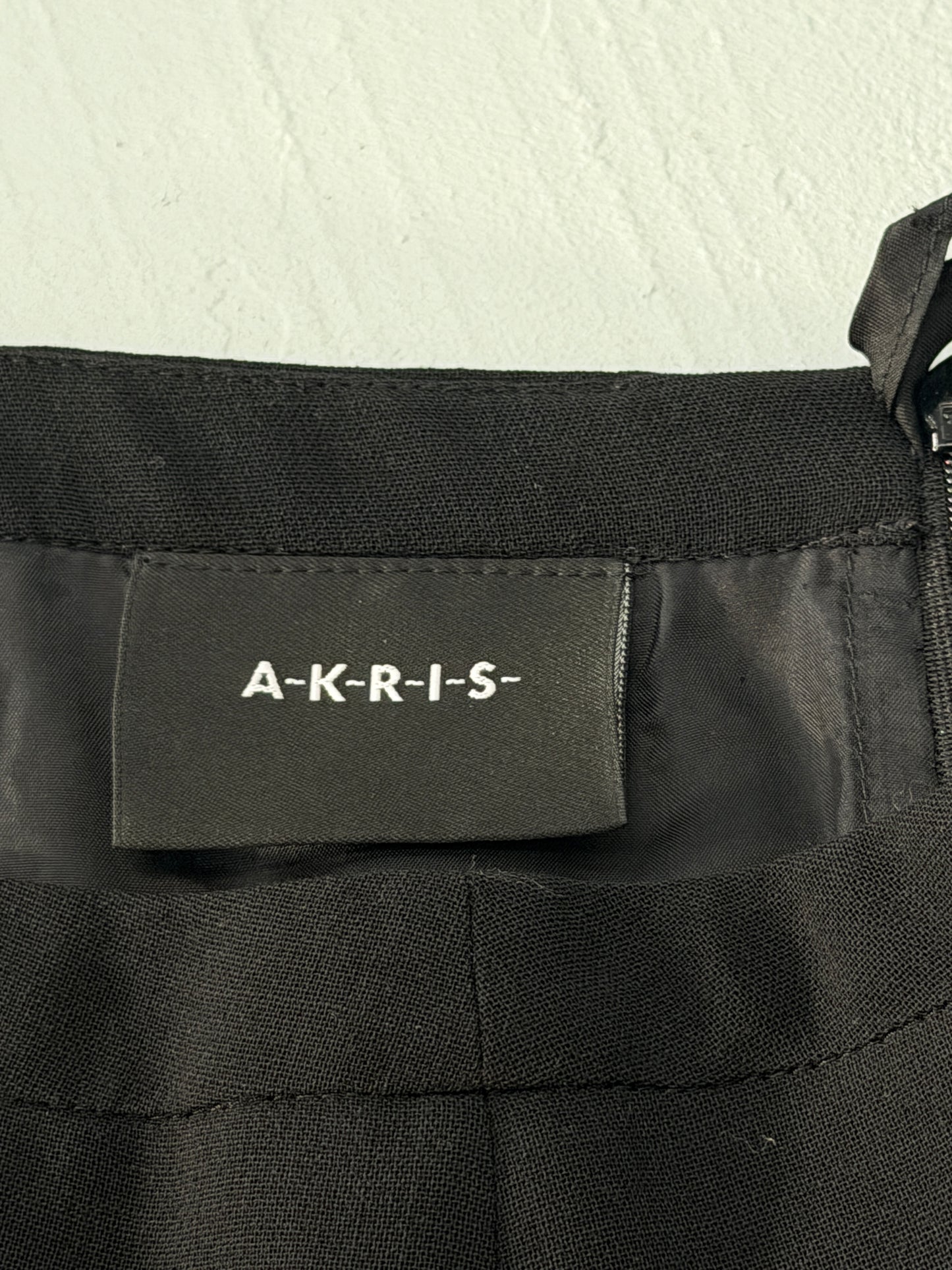 akris 2000s black sheer panel skirt
