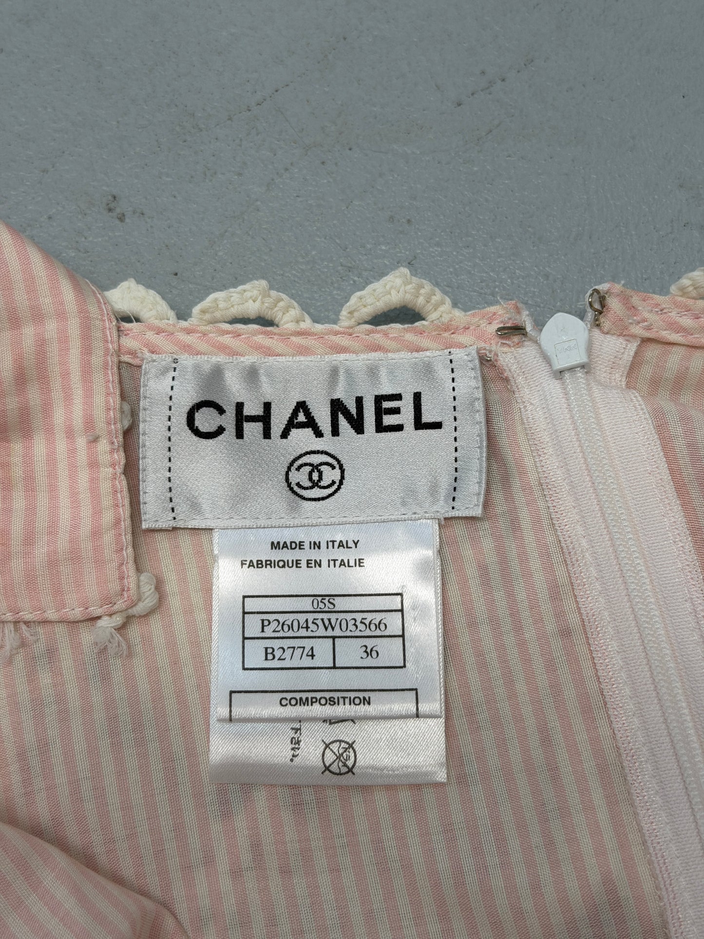 (rare) chanel spring summer 2005 crochet dress