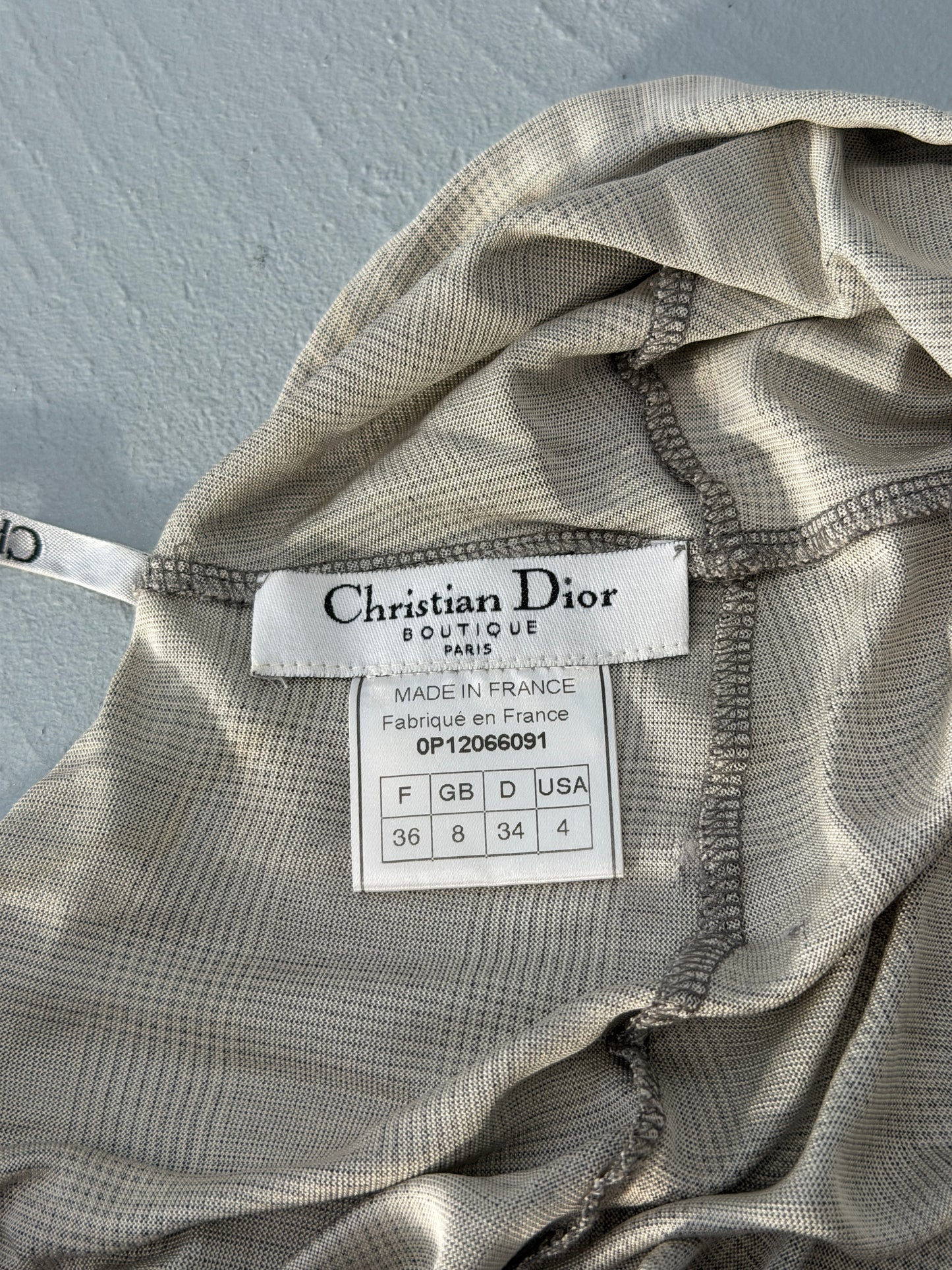 (rare) christian dior spring summer 1999 draped check dress