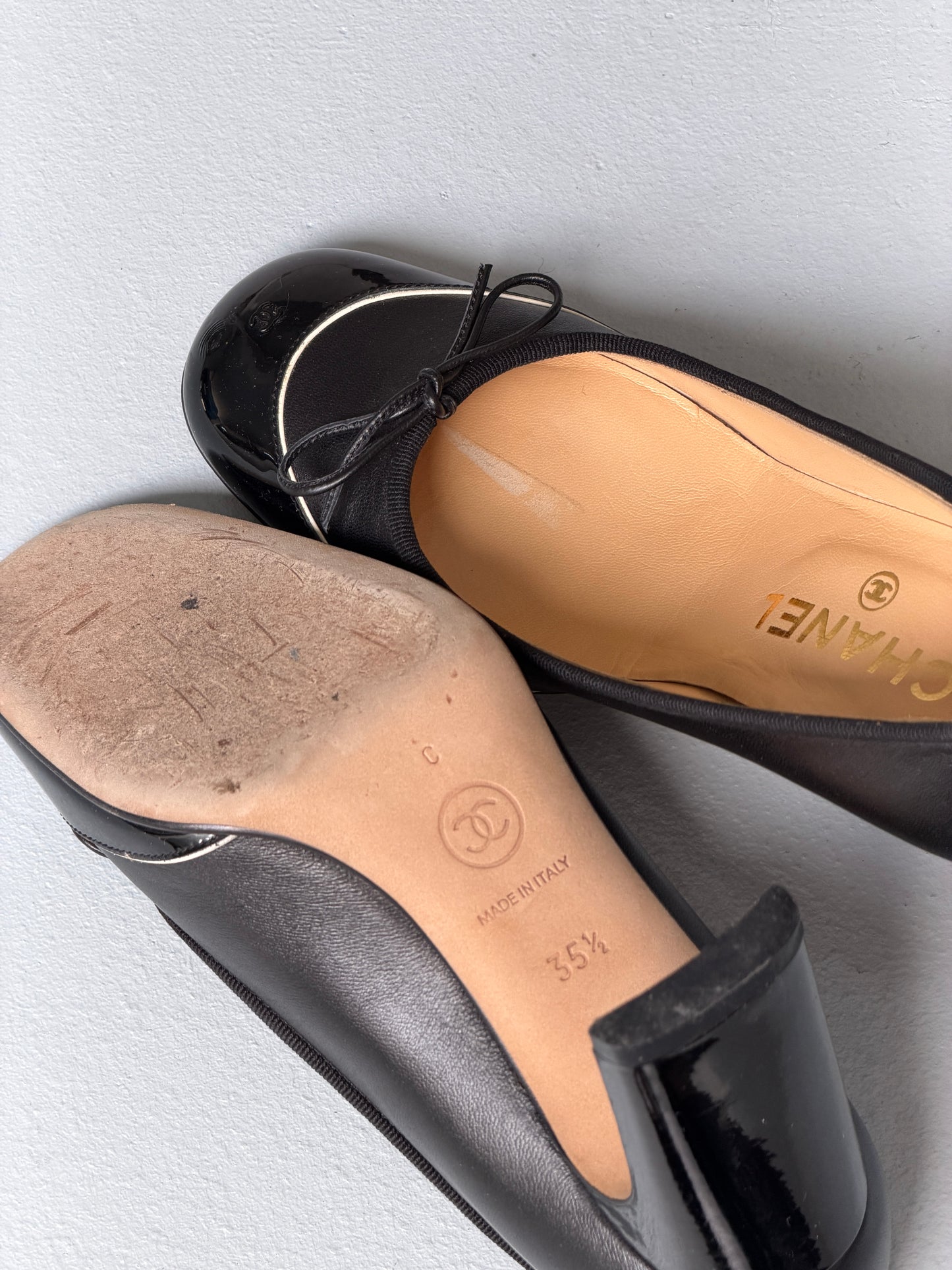 chanel 1990s patent pumps