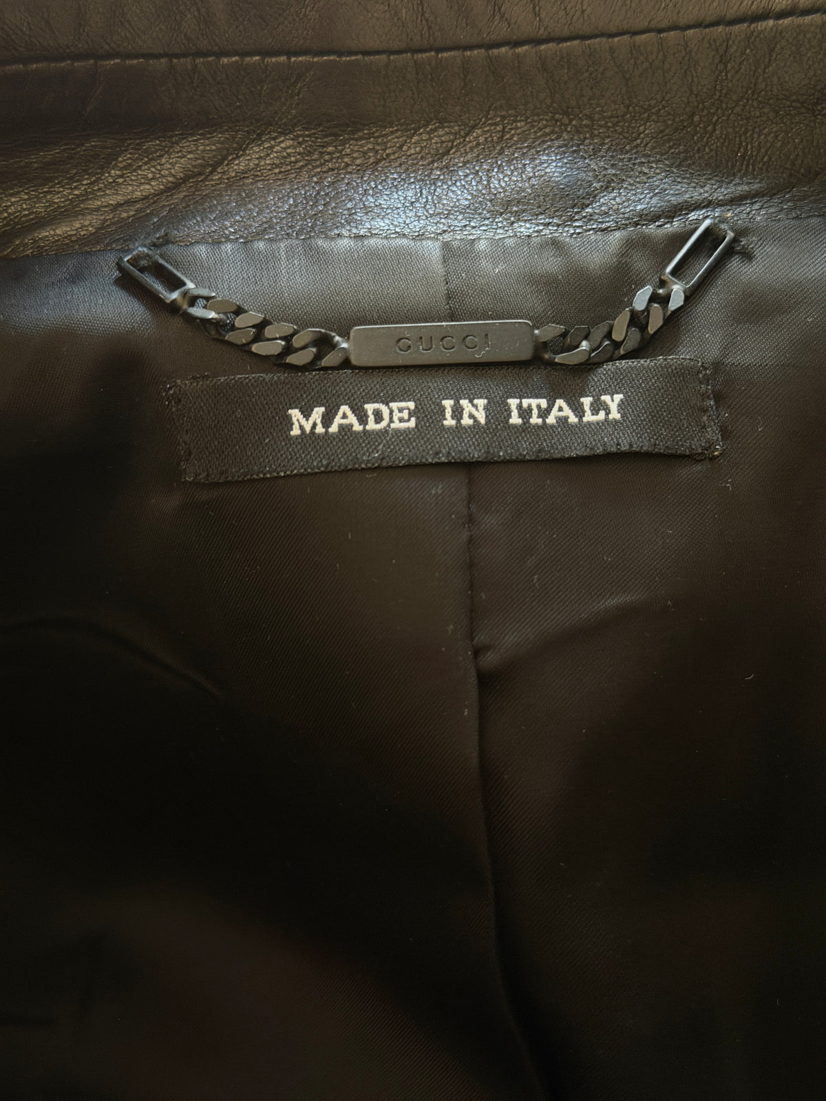 gucci fall winter 1997 wrap leather jacket