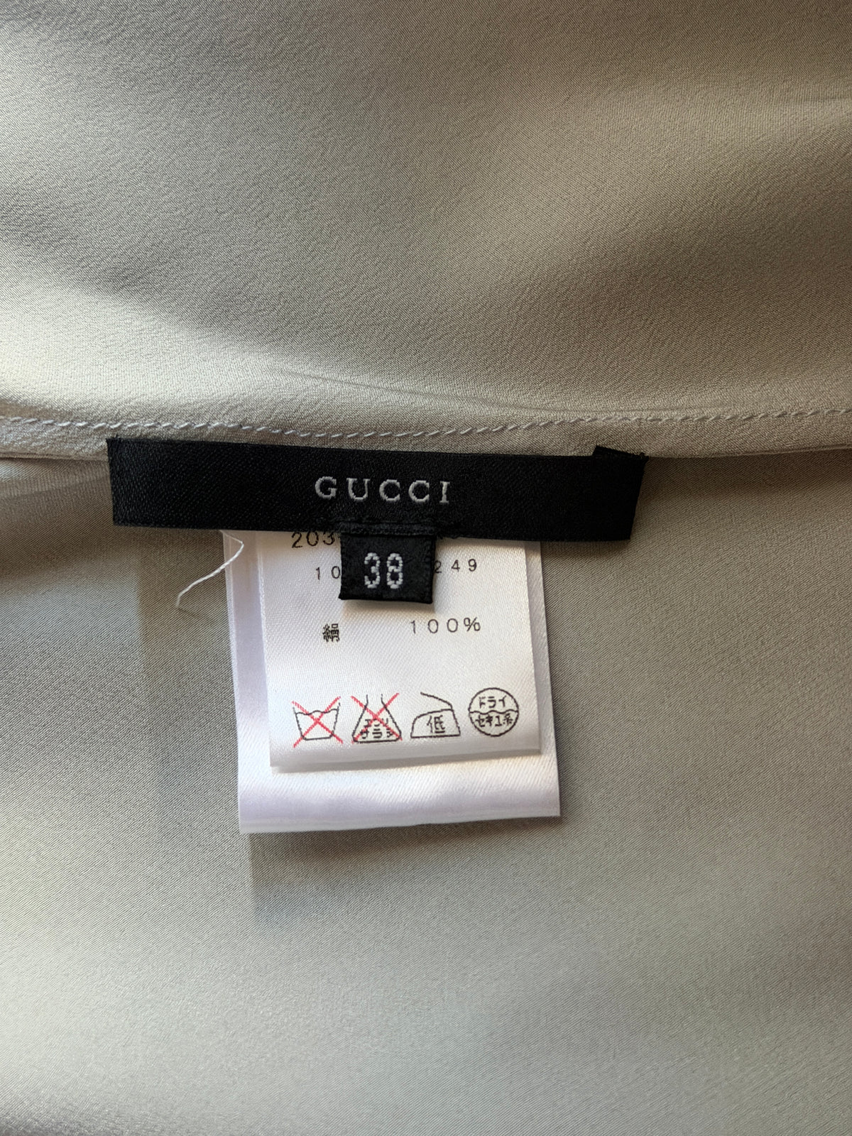 gucci spring summer 2000 silver silk camisole