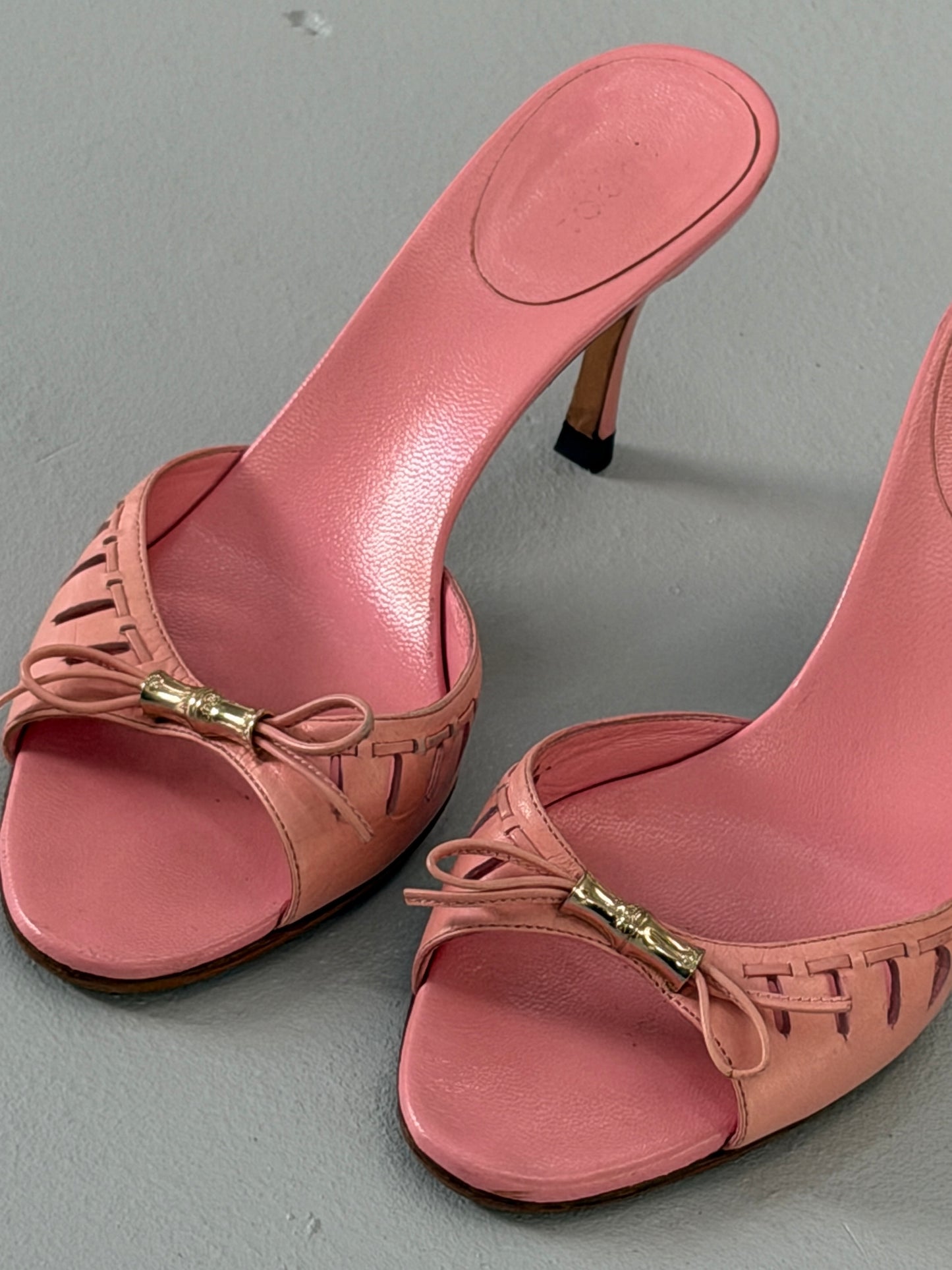 gucci by tom ford pink bamboo heels