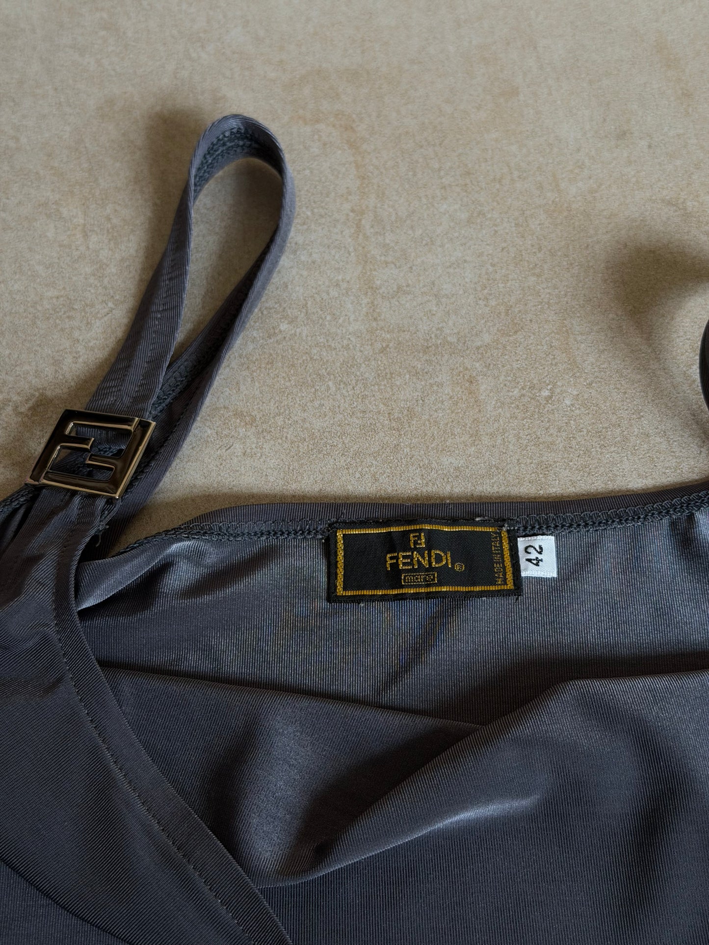 fendi 1990s metal logo top