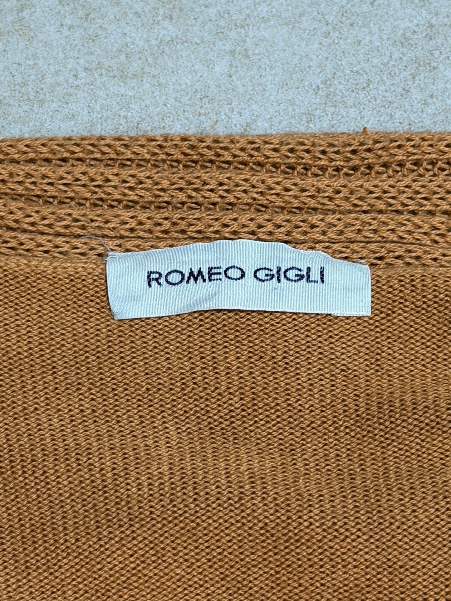 romeo gigli 1980s brown cotton shawl