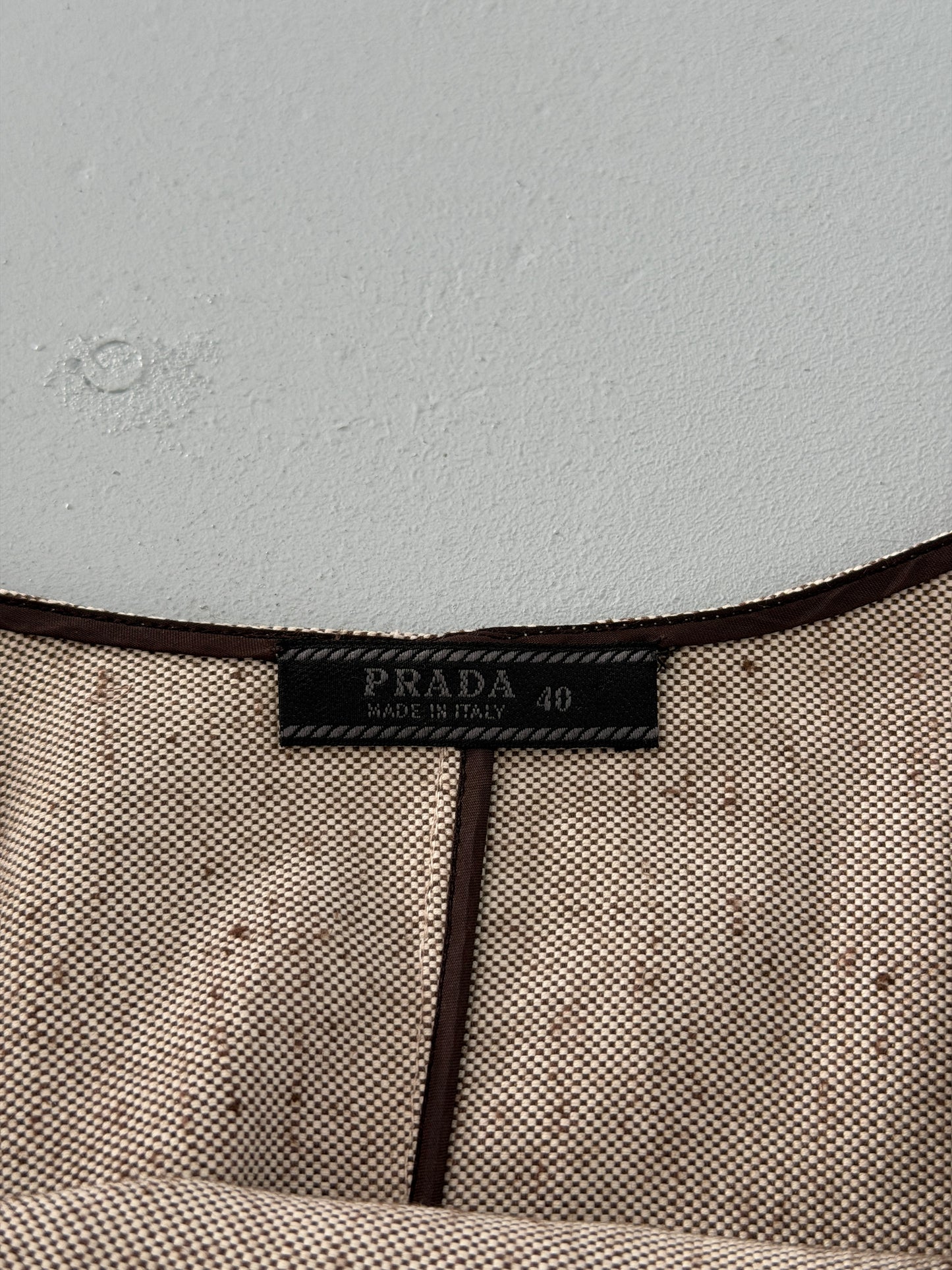 (reserved) prada spring 1999 runway linen top