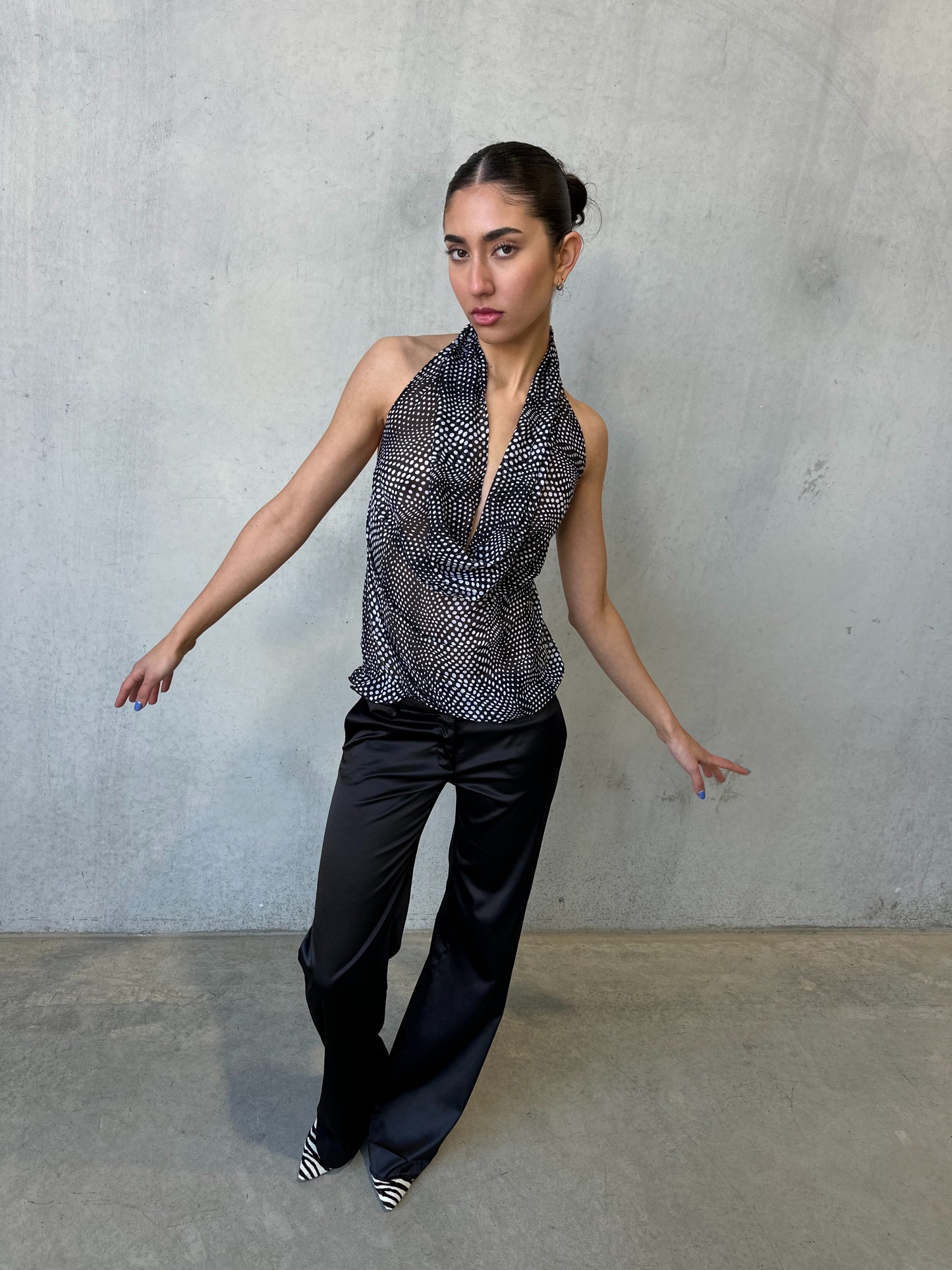 90s satin pants