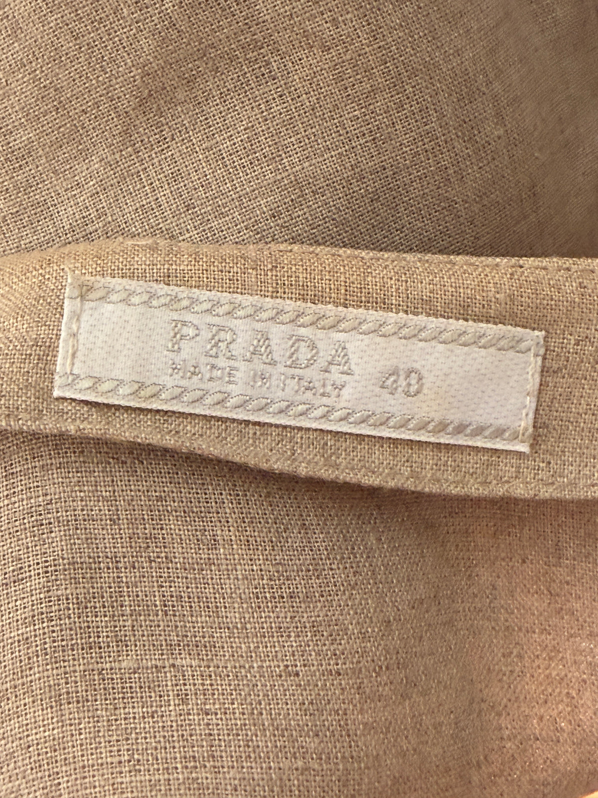 (rare) prada spring 1998 grey linen maxi skirt