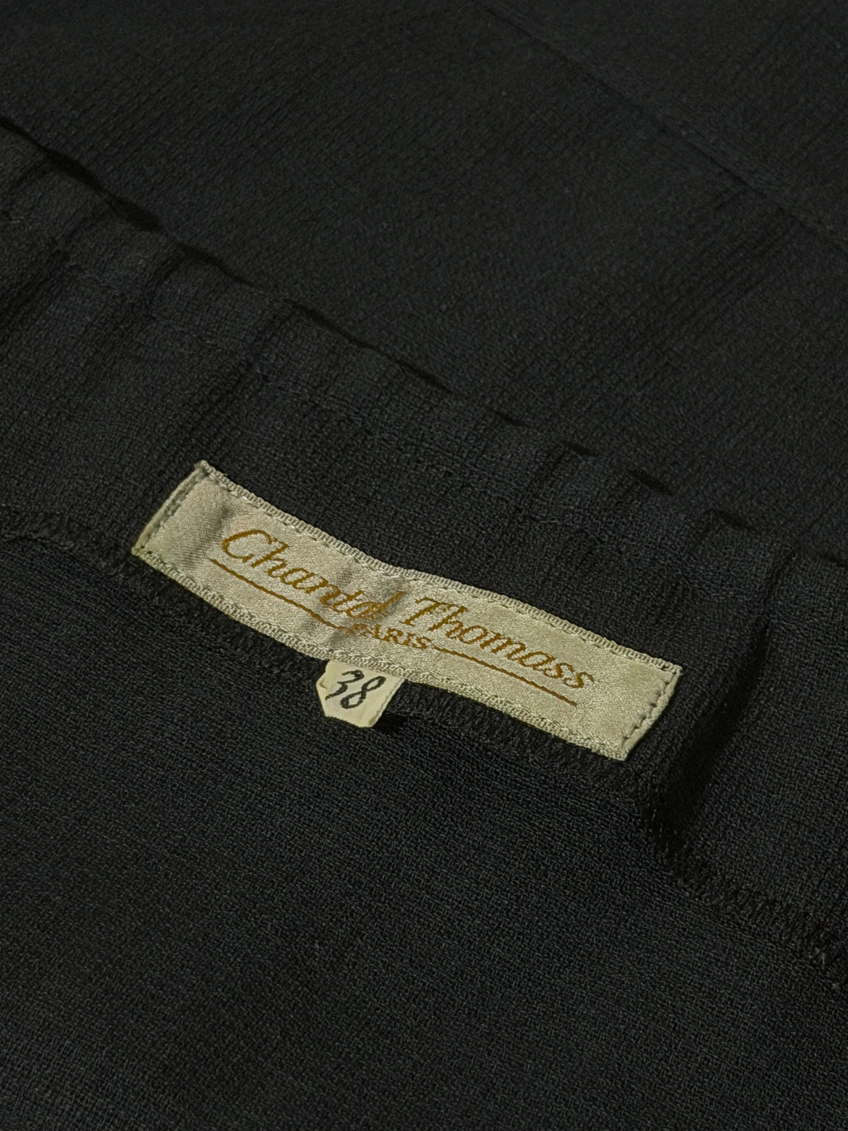 chantal thomass spring 1995 dark navy tie-detail cropped top