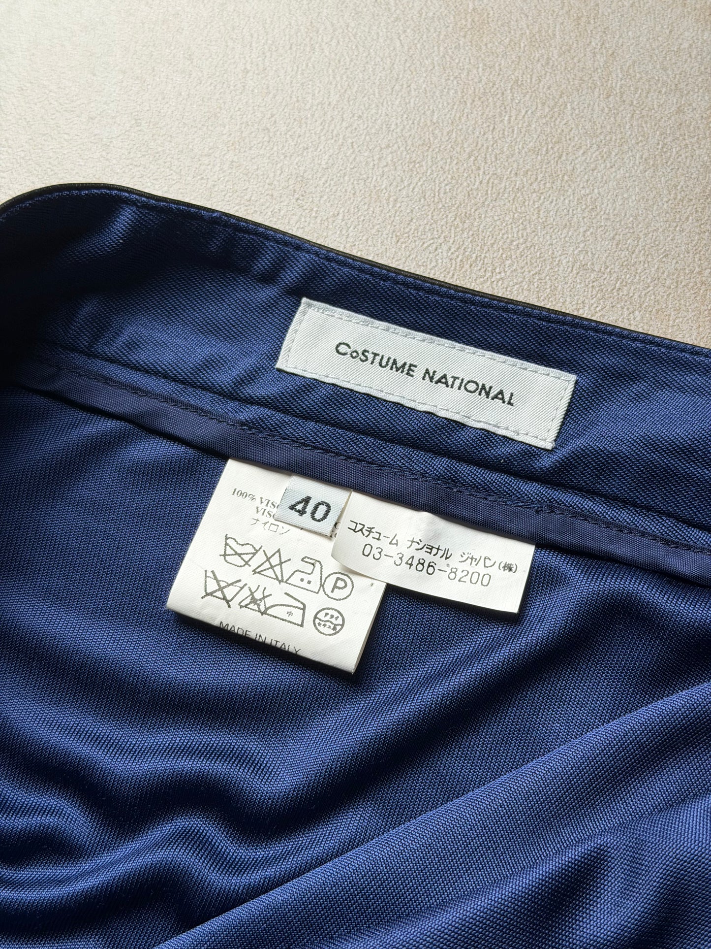 costume national navy skirt