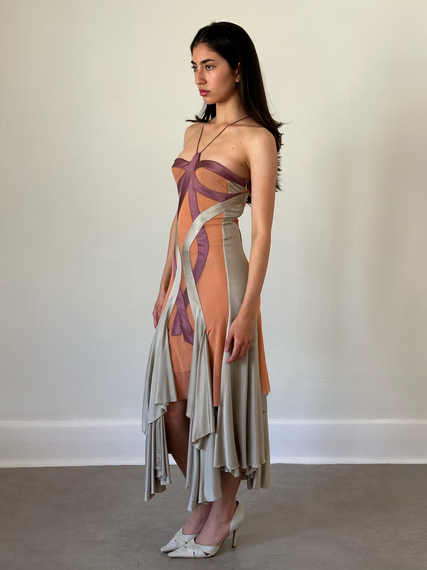 (permanent collection) stella mccartney spring summer 2004 satin panel dress