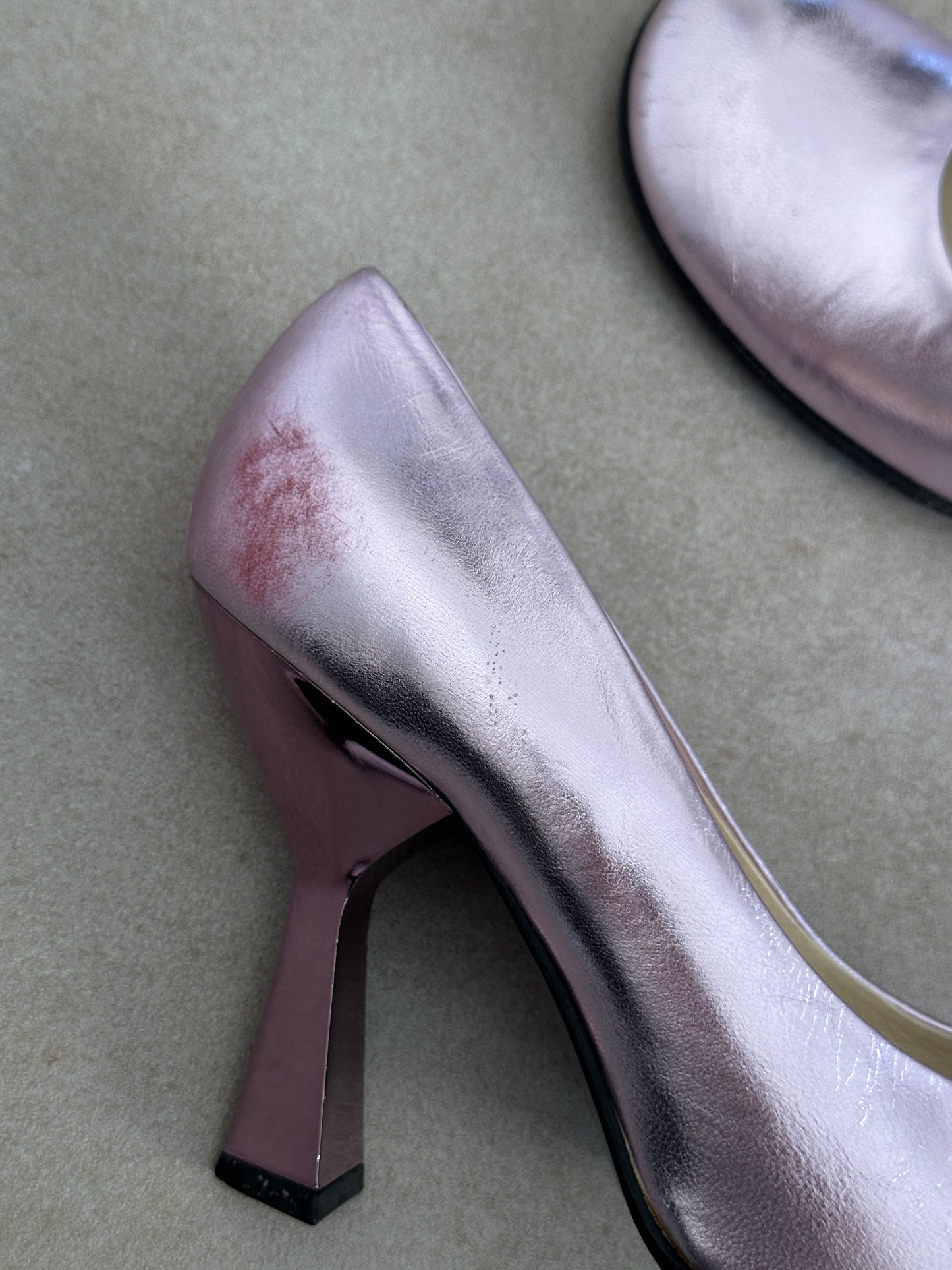 (rare) miu miu ss 1998 runway metallic heels