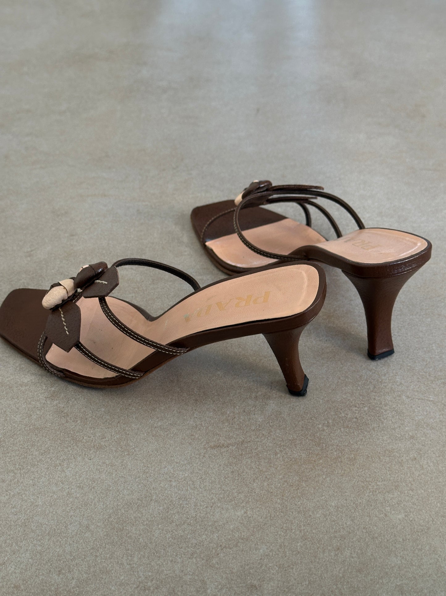 prada ss 1997 rose appliqué heels