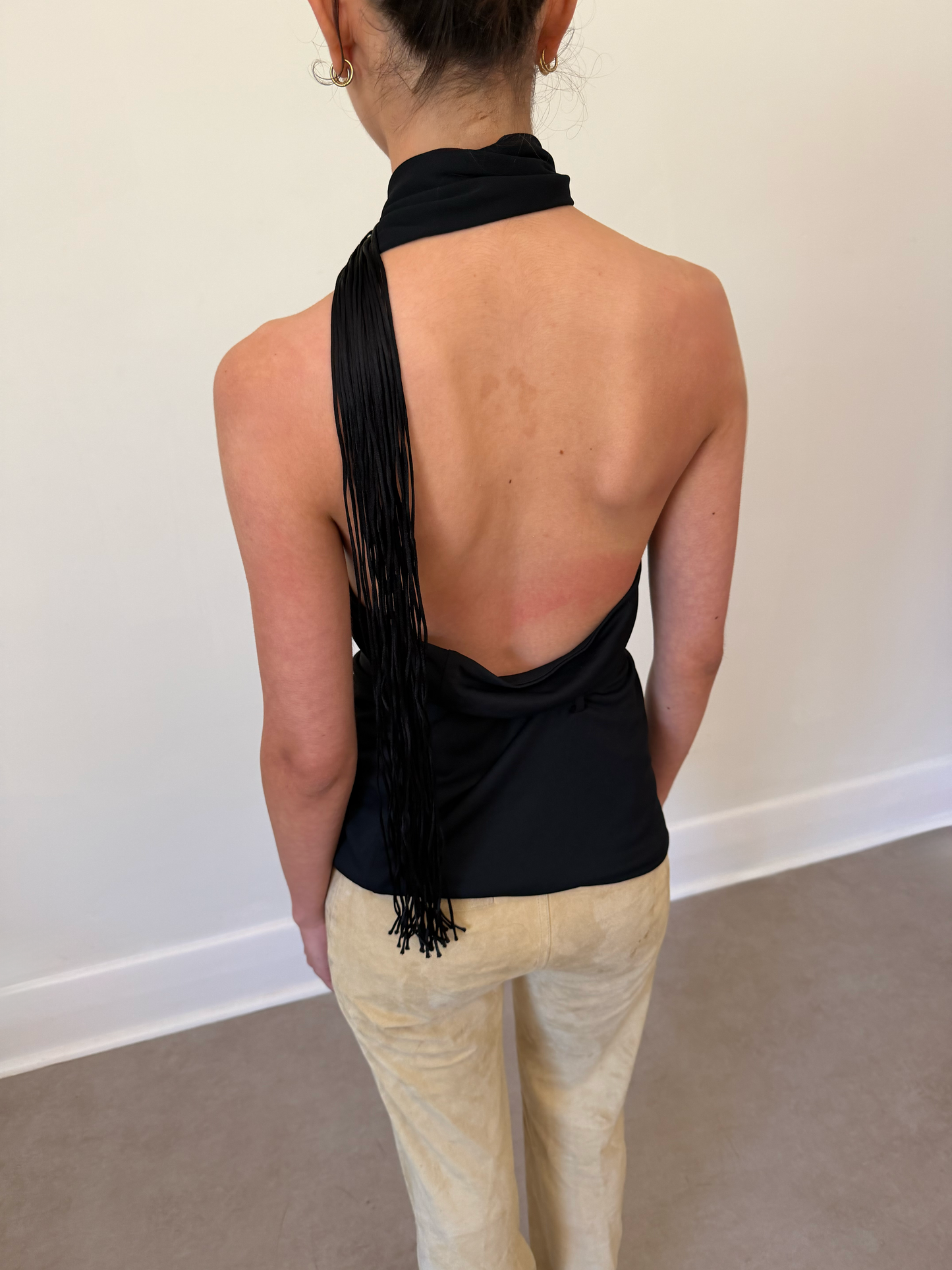 90s costume national asymmetric black top