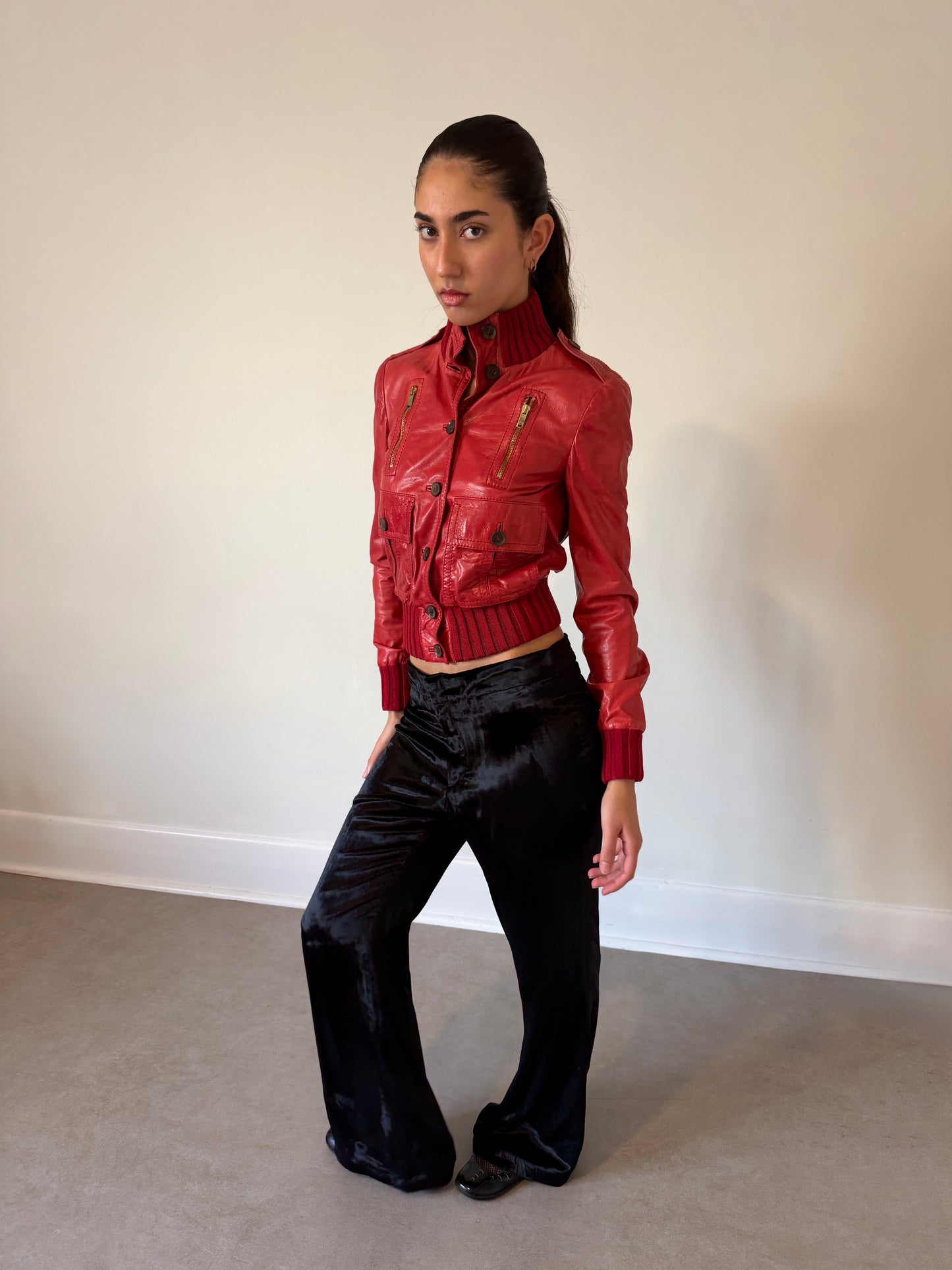 gucci cruise 2006 madonna leather cargo jacket