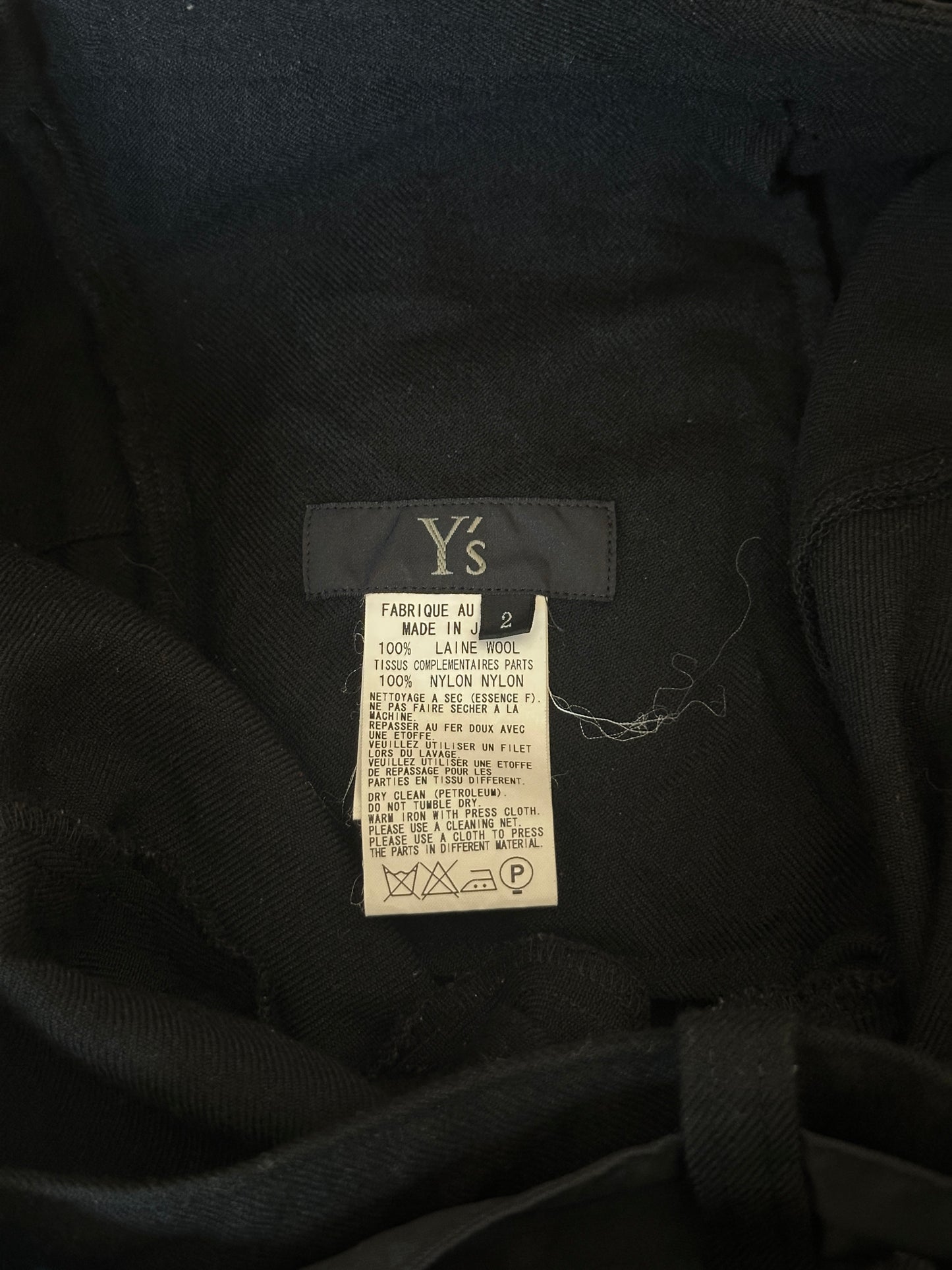 (rare) y’s yohji yamamoto asymmetric design trousers