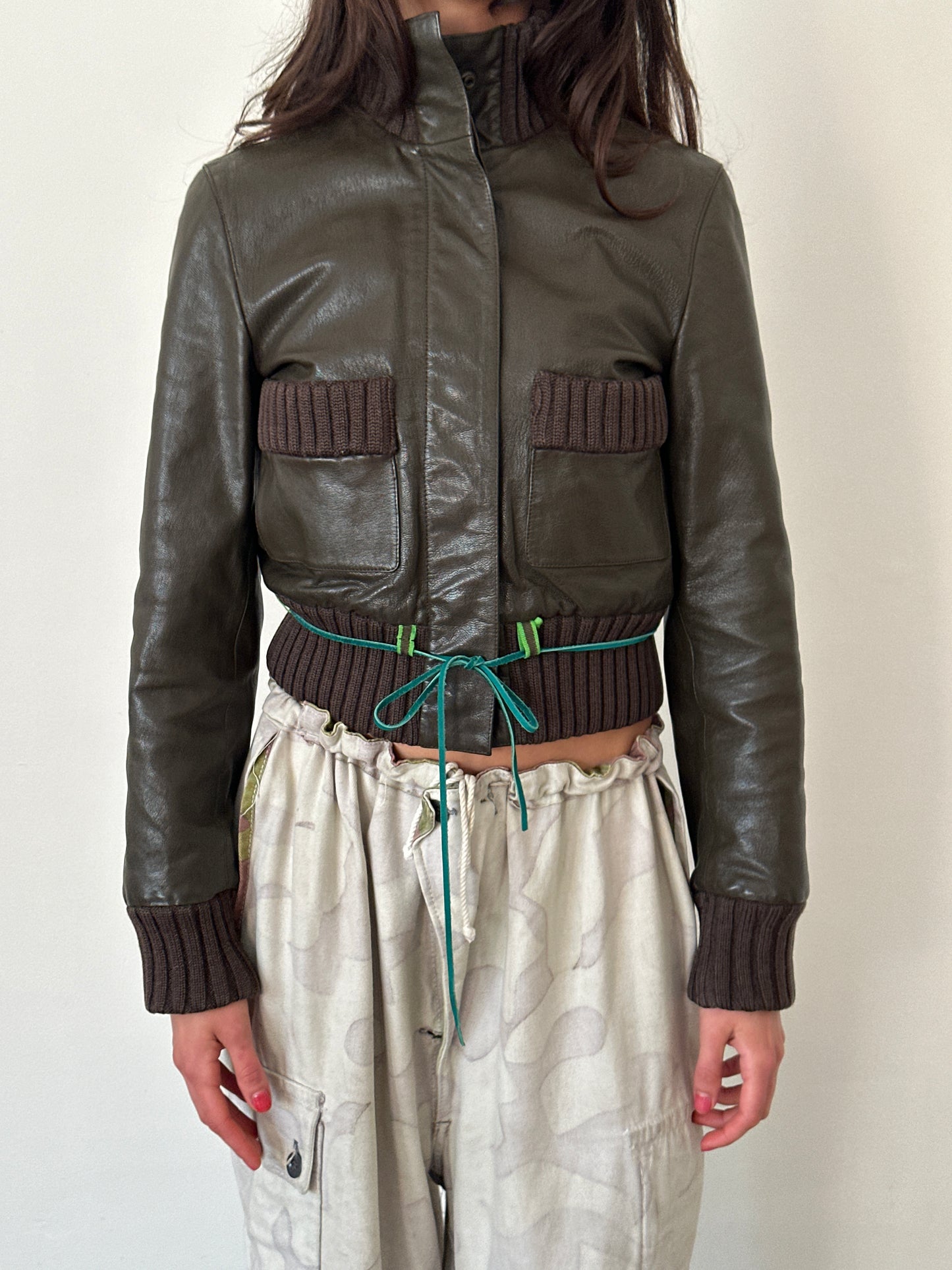 (rare) miu miu fw 1999 runway leather jacket