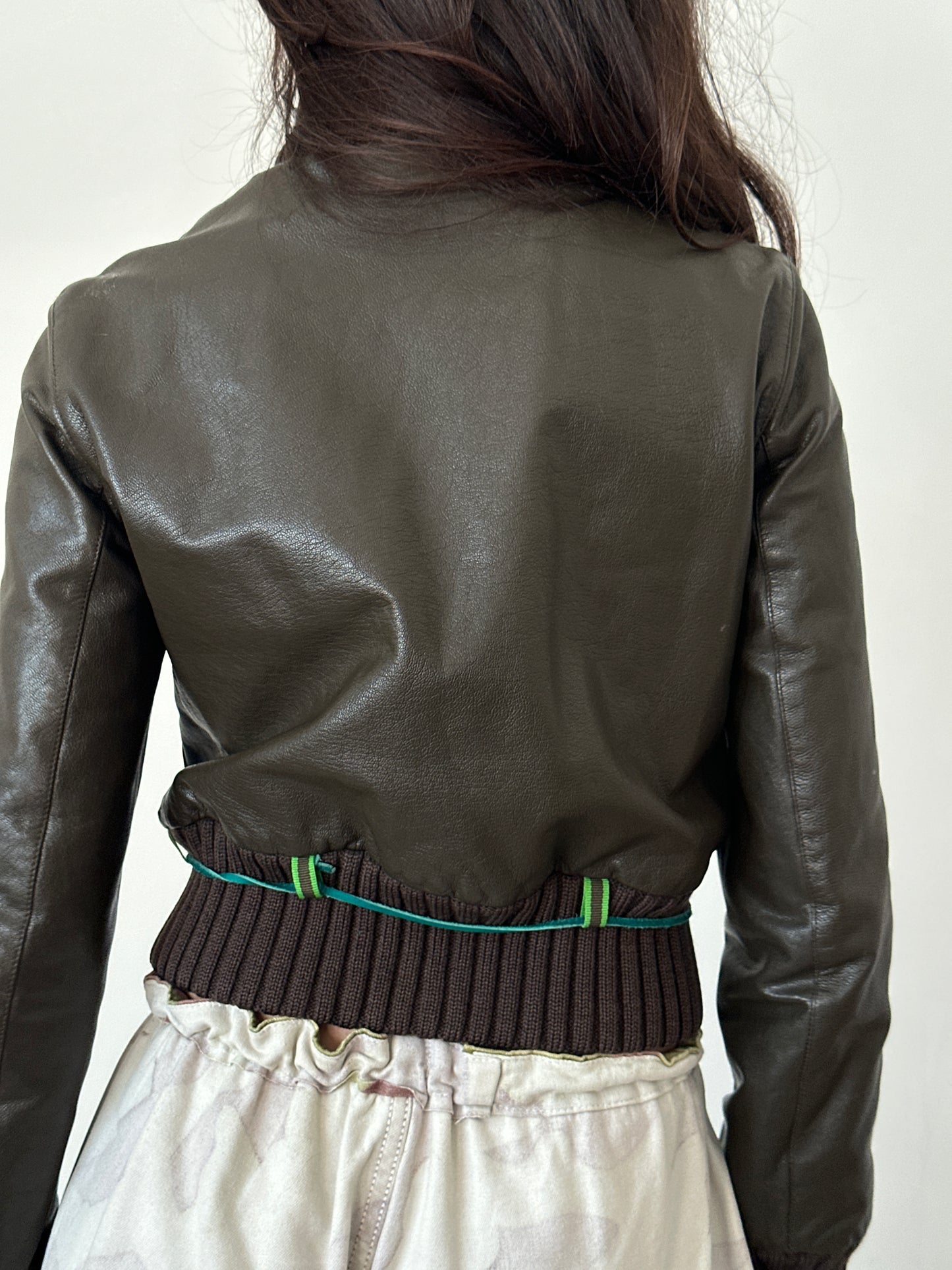 (rare) miu miu fw 1999 runway leather jacket