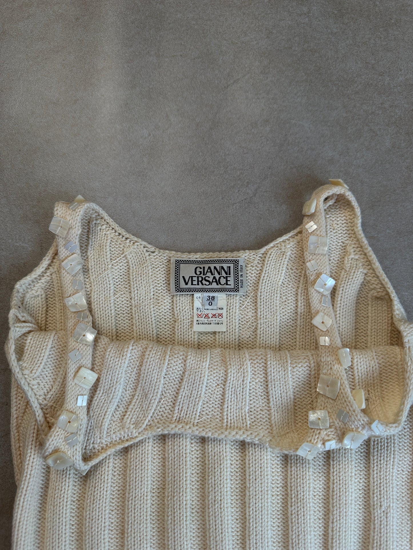 (rare) 90s gianni versace pearl top