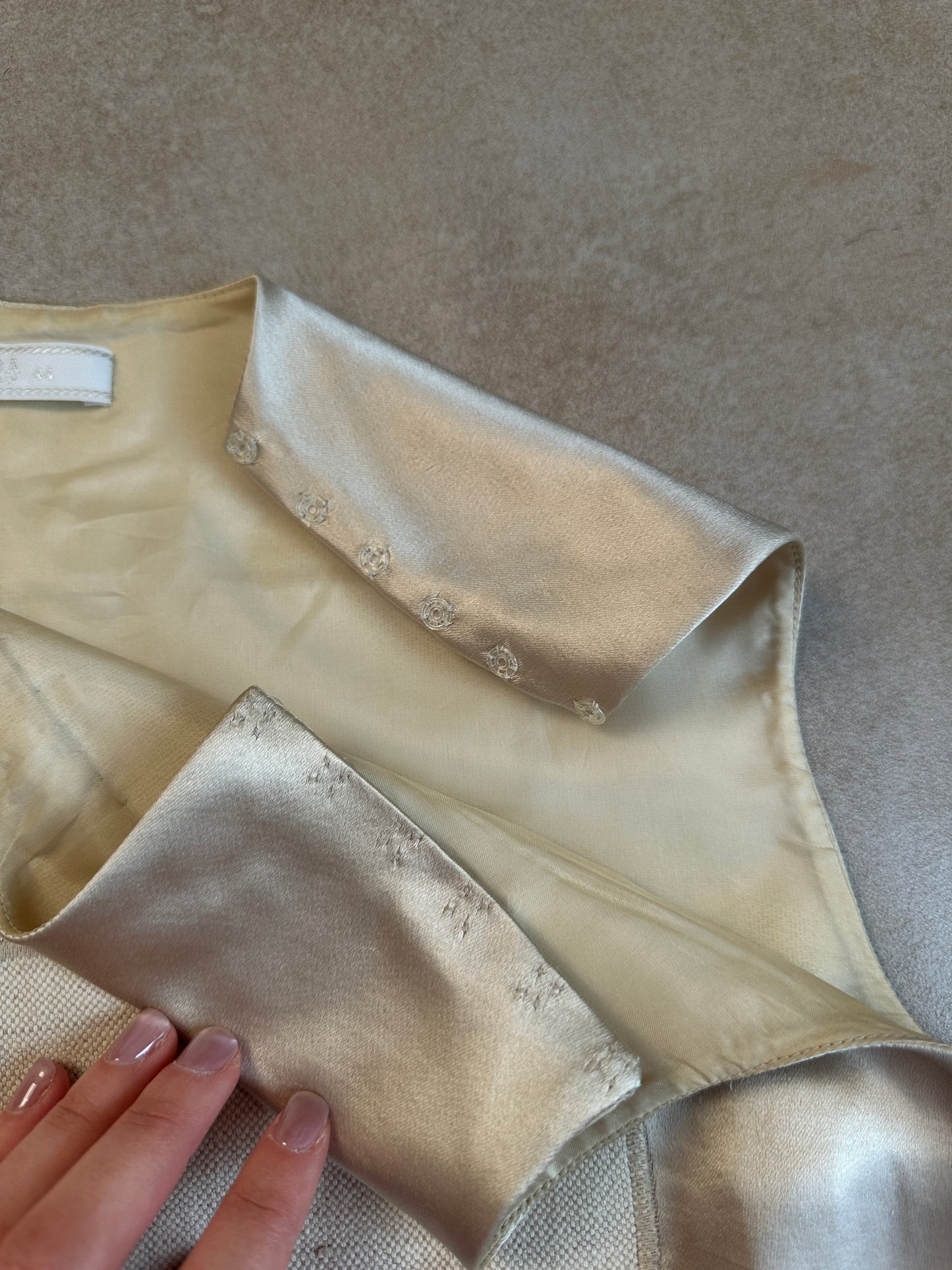 (rare) prada ss 1998 runway linen-silk blend vest