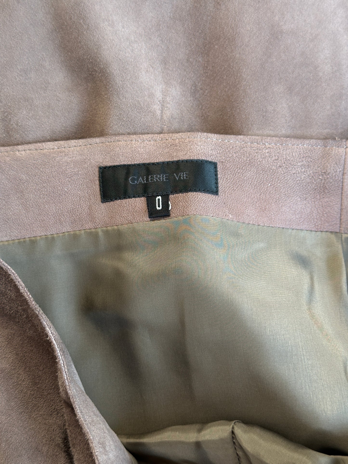 vintage genuine suede skirt