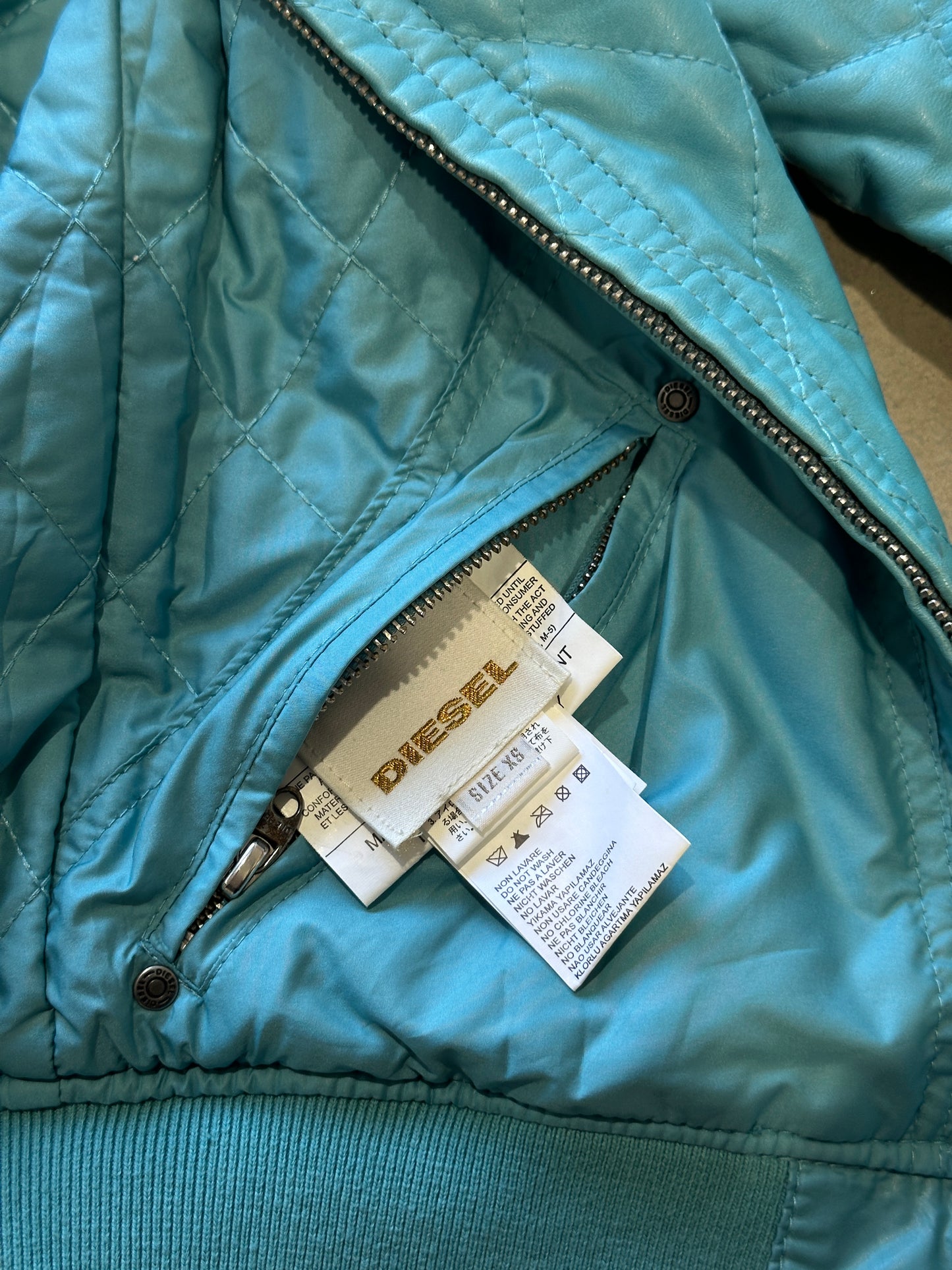 diesel emerald leather jacket