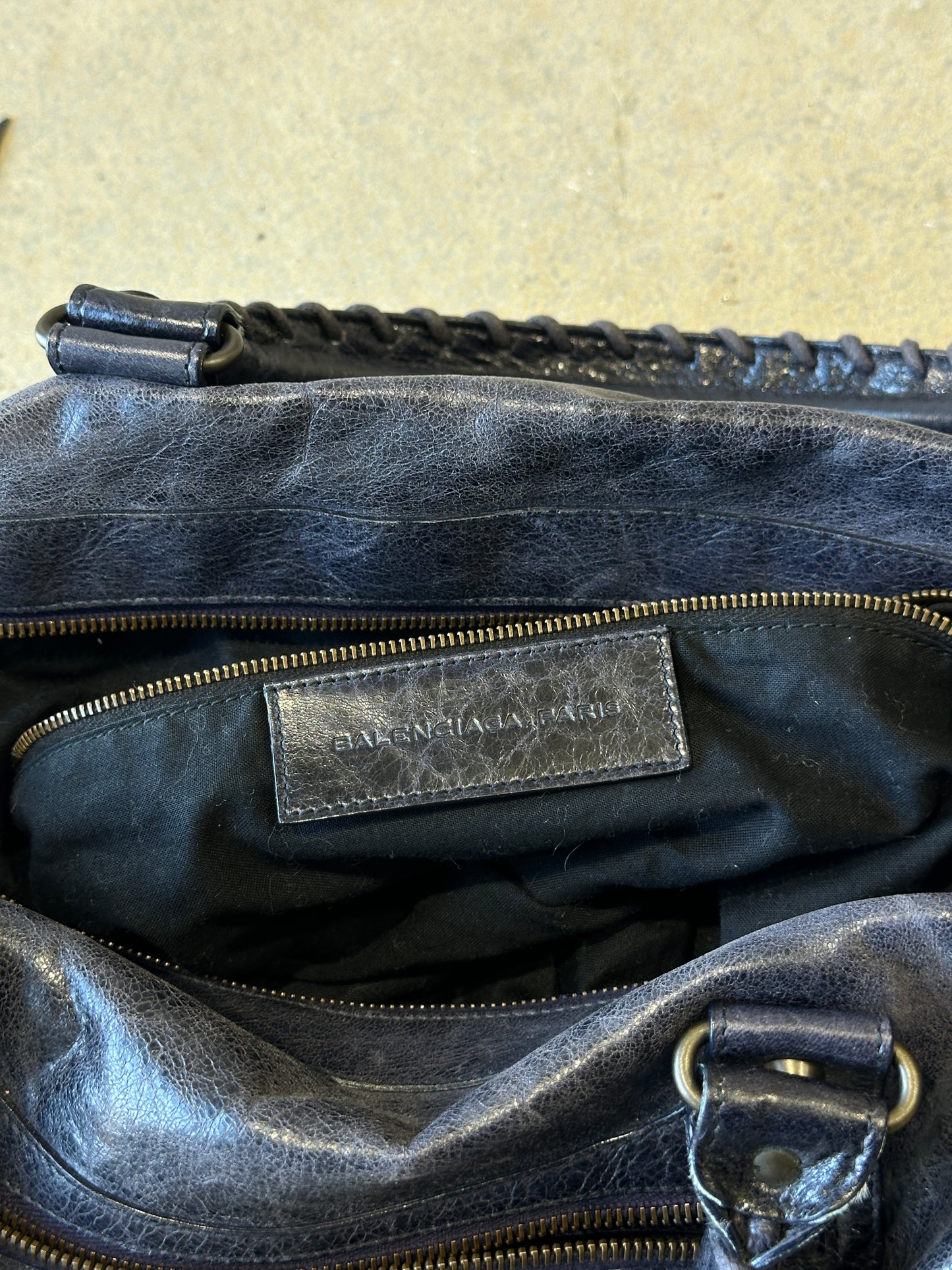 balenciaga dark purple mini city bag