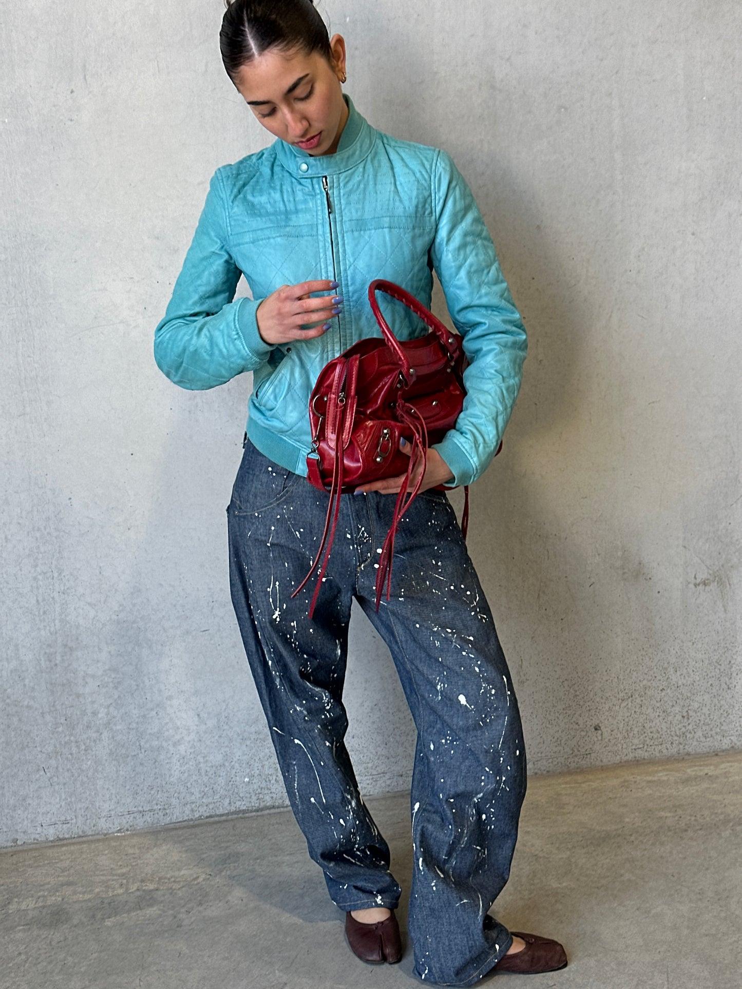 (rare) levi's jeans painted indigo denim