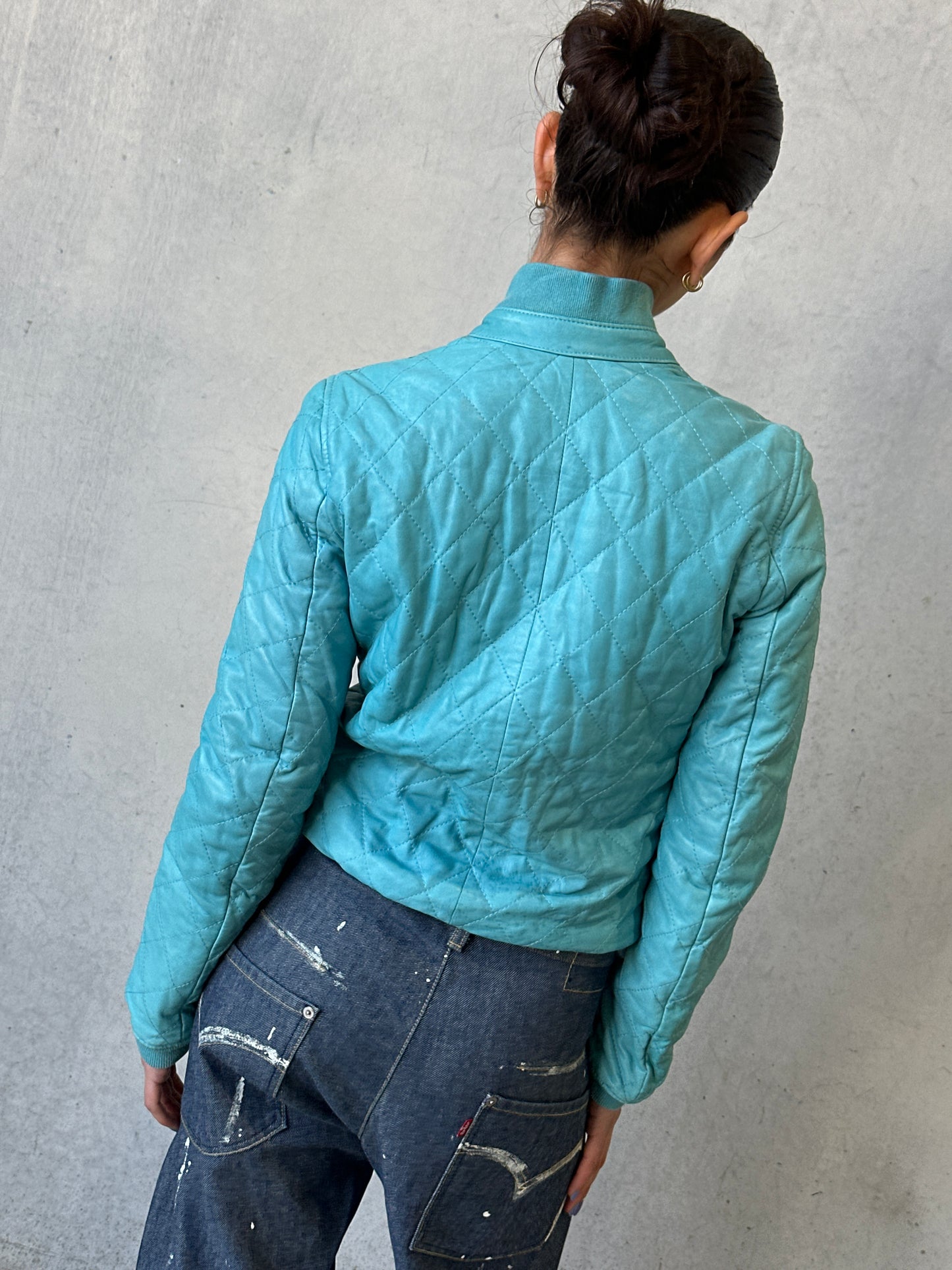 diesel emerald leather jacket
