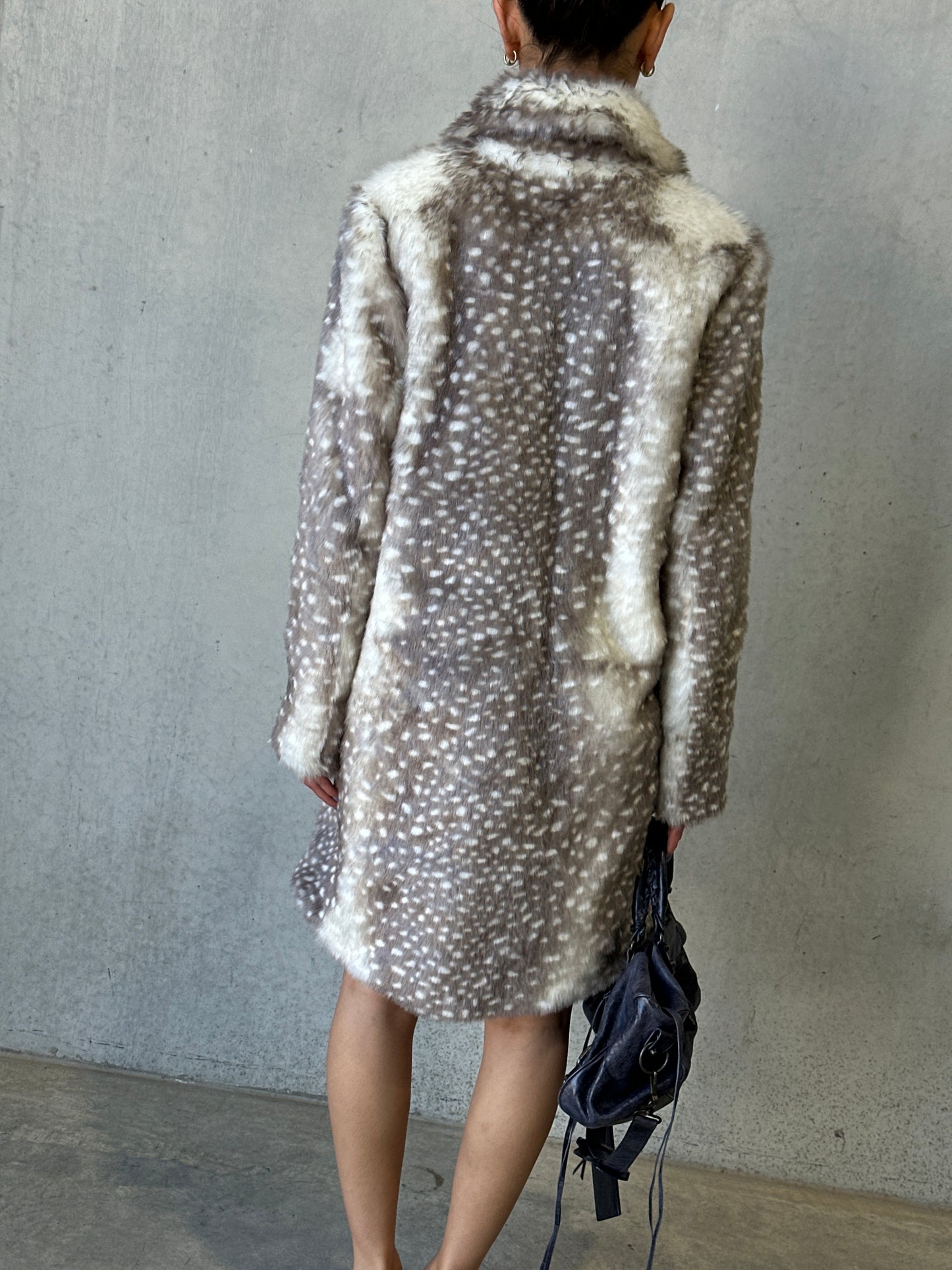 vintage faux fur bambi coat