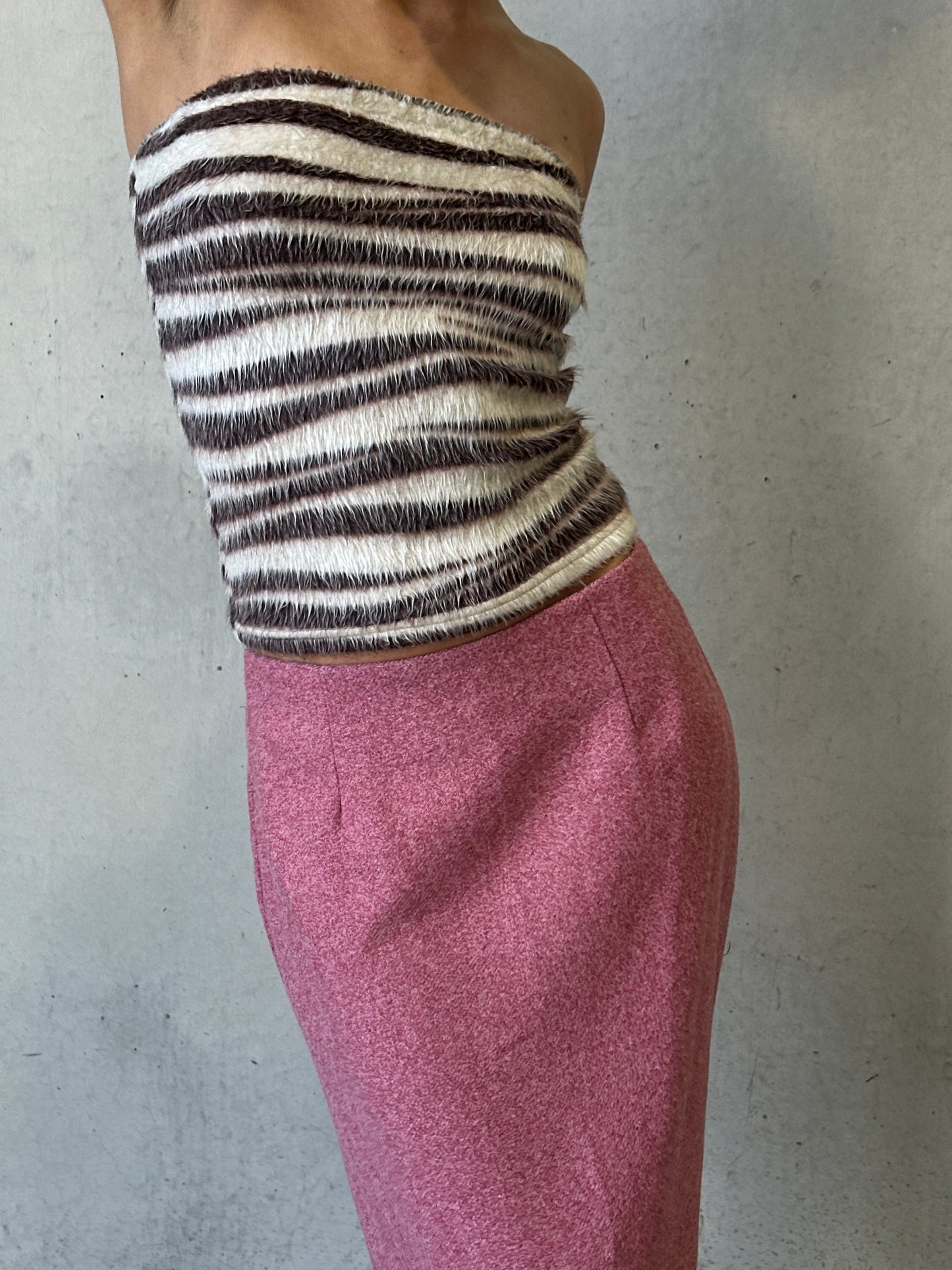 vintage zebra tube top