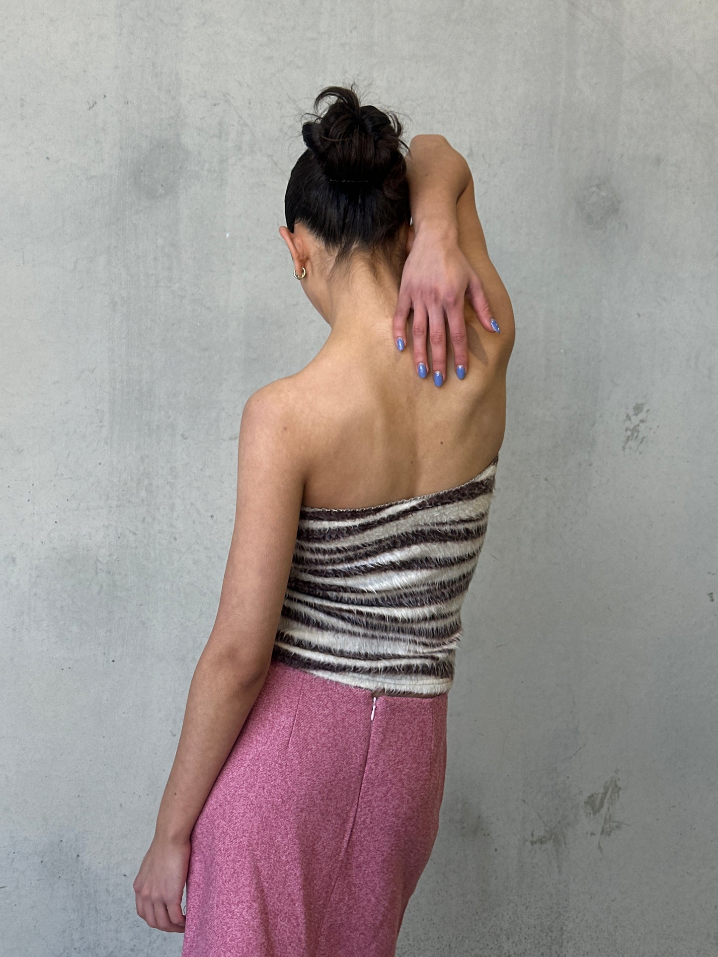 vintage zebra tube top