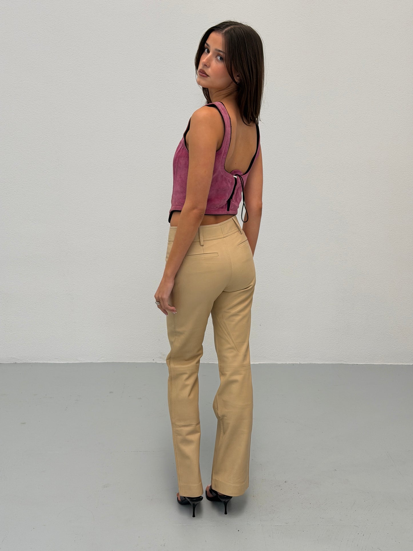 (rare) prada fall winter 1999 suede corset