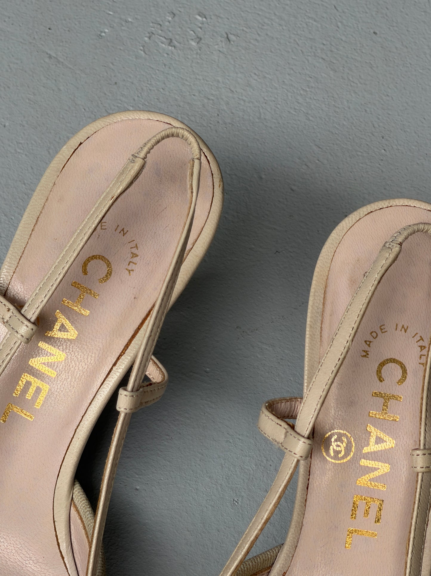 chanel 1990s slingback heels