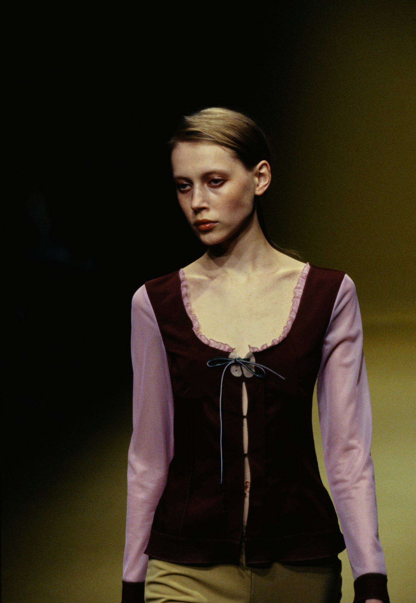 (rare) miu miu fall 1999 runway long sleeve butterfly top