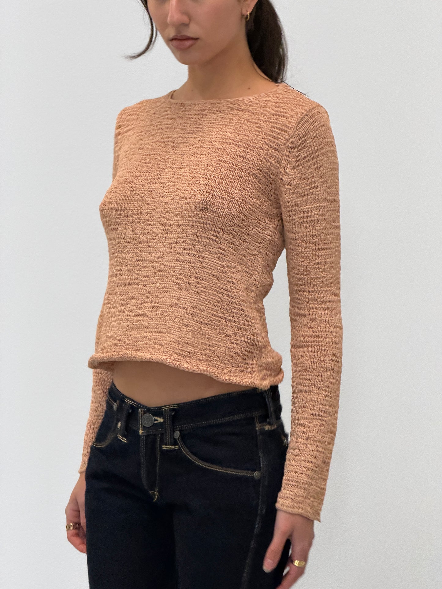 dkny 1990s blush pink knit