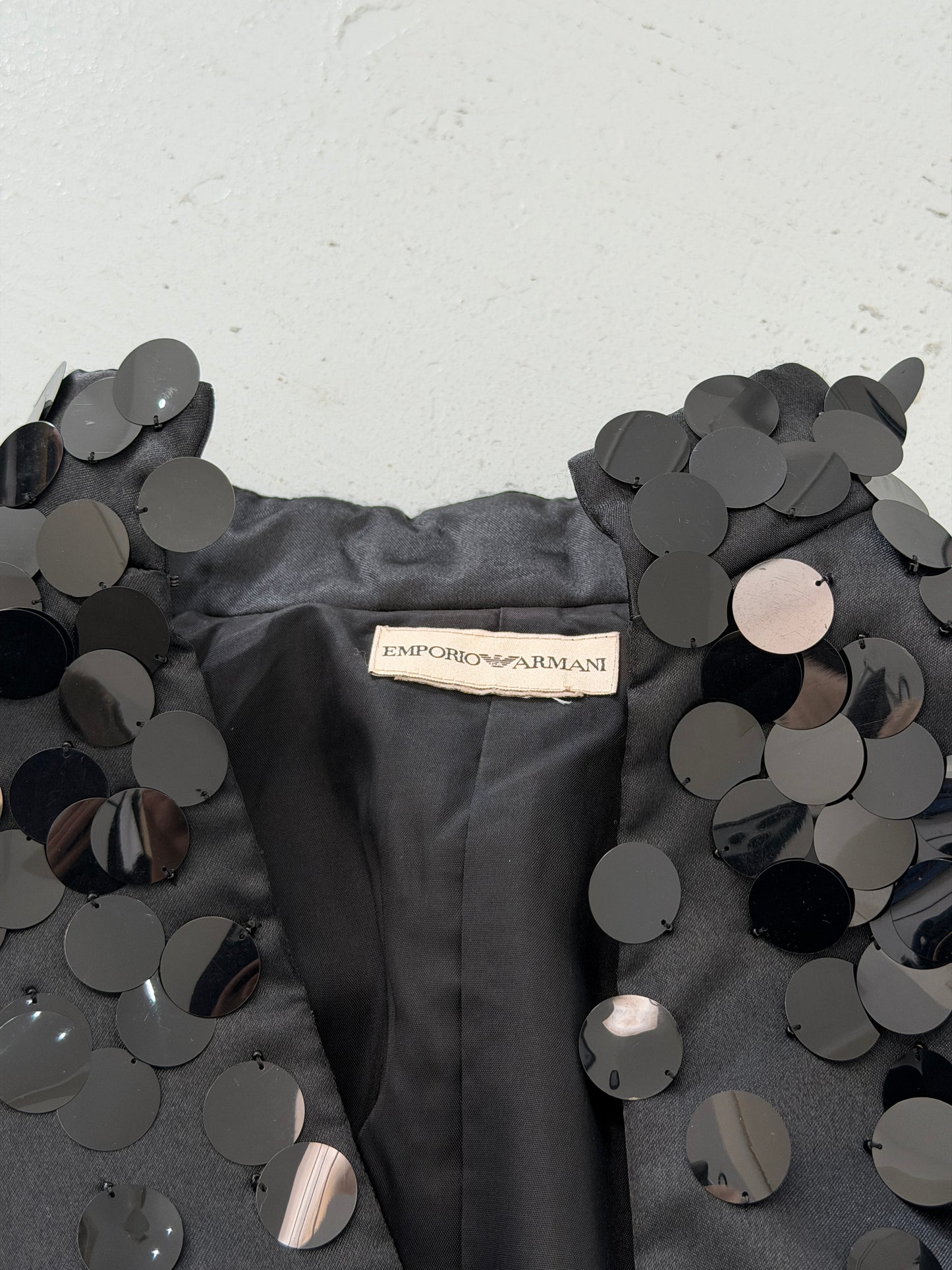 (rare) emporio armani 1990s black disc jacket
