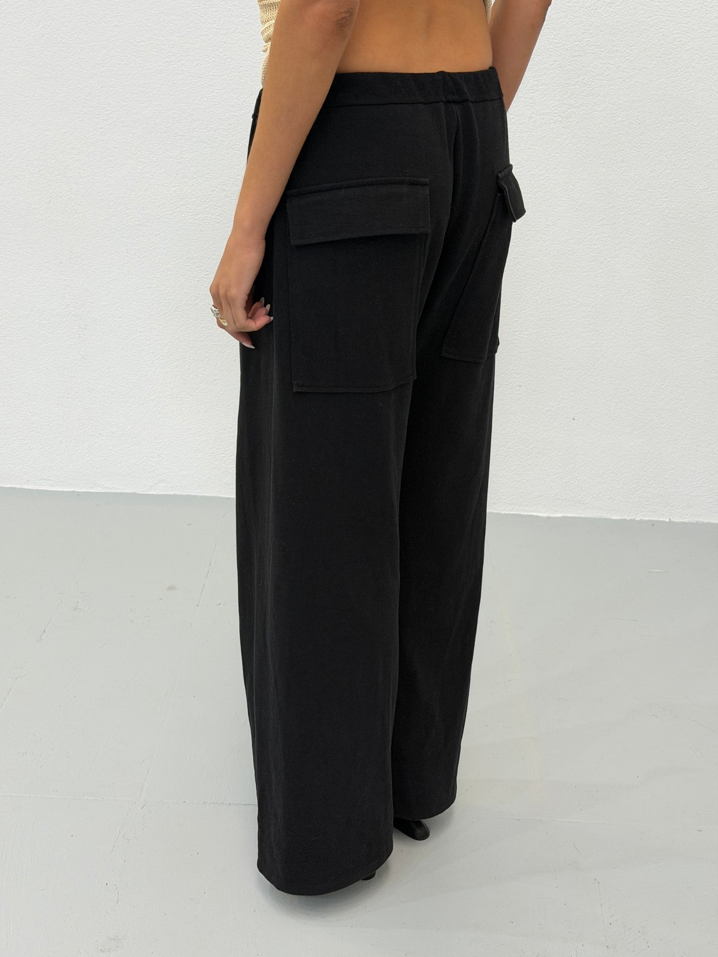 (reserved) y's by yohji yamamoto wool gathered trousers