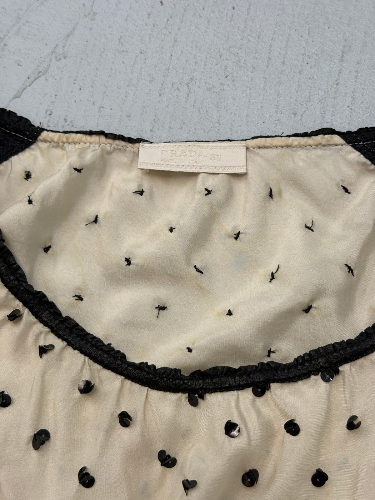 prada spring 2000 sequin blouse