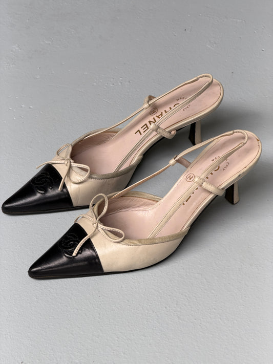 chanel 1990s slingback heels