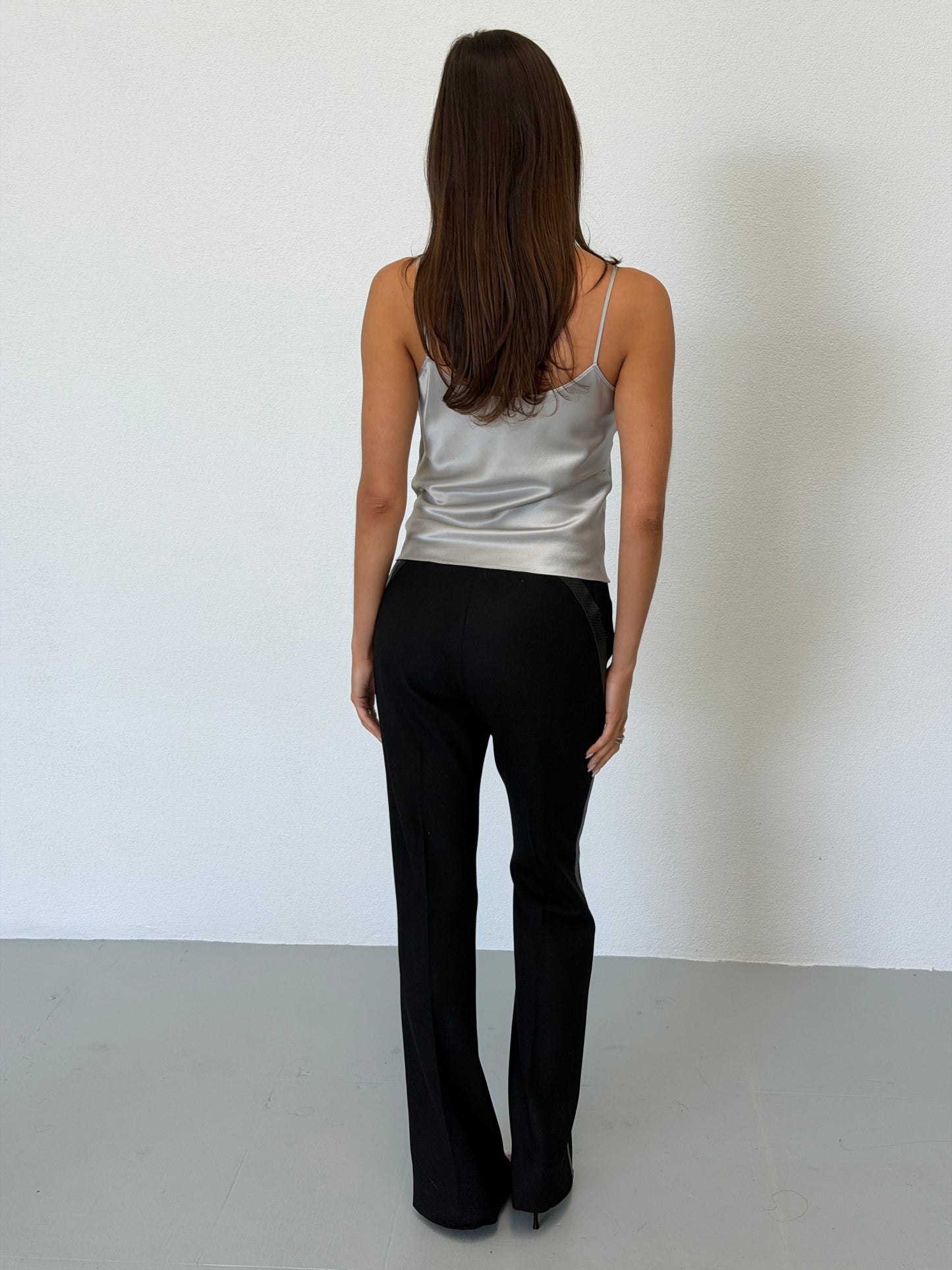 gucci spring summer 2000 silver silk camisole