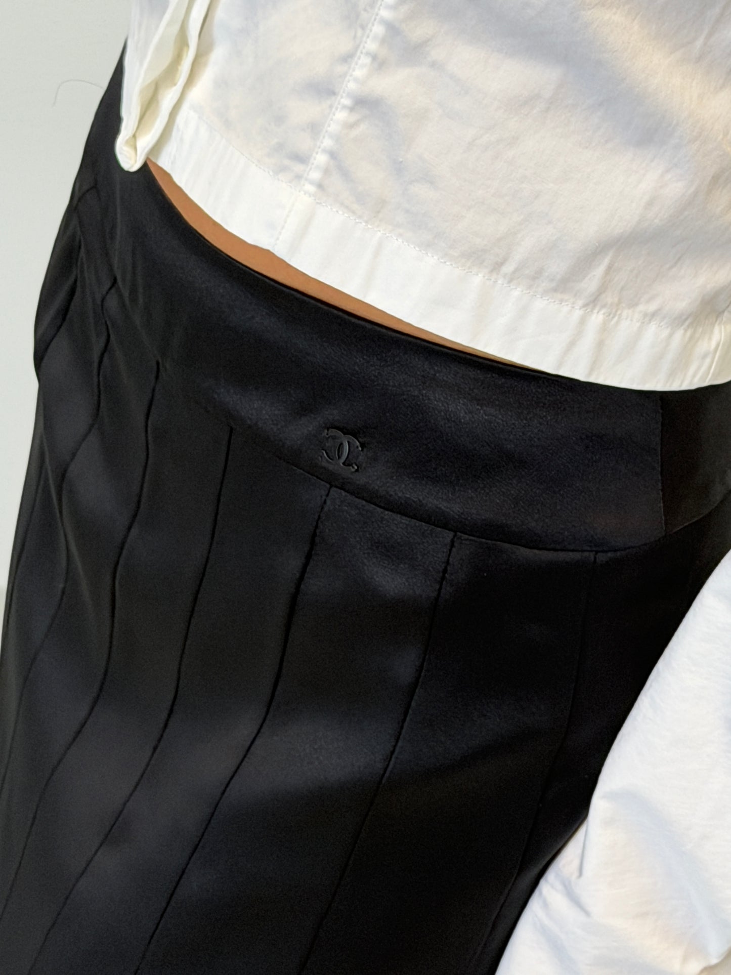 chanel spring 2005 runway silk skirt
