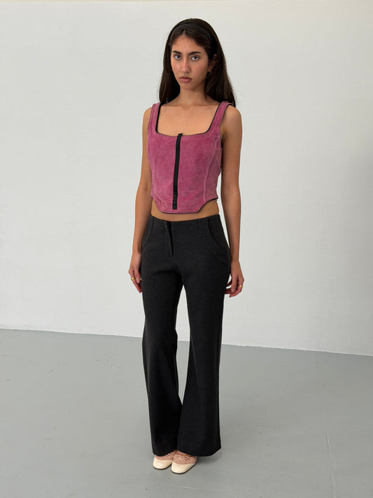 (rare) prada fall winter 1999 suede corset