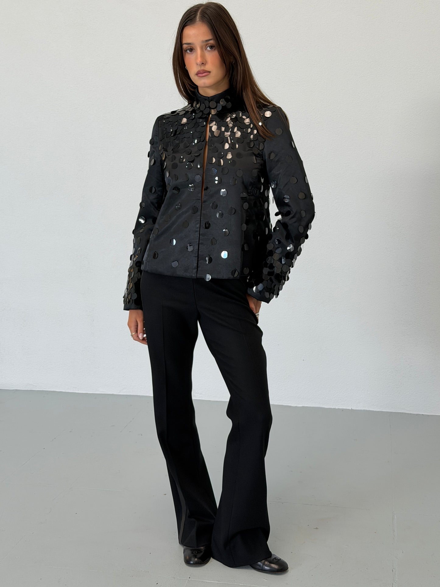 (rare) emporio armani 1990s black disc jacket