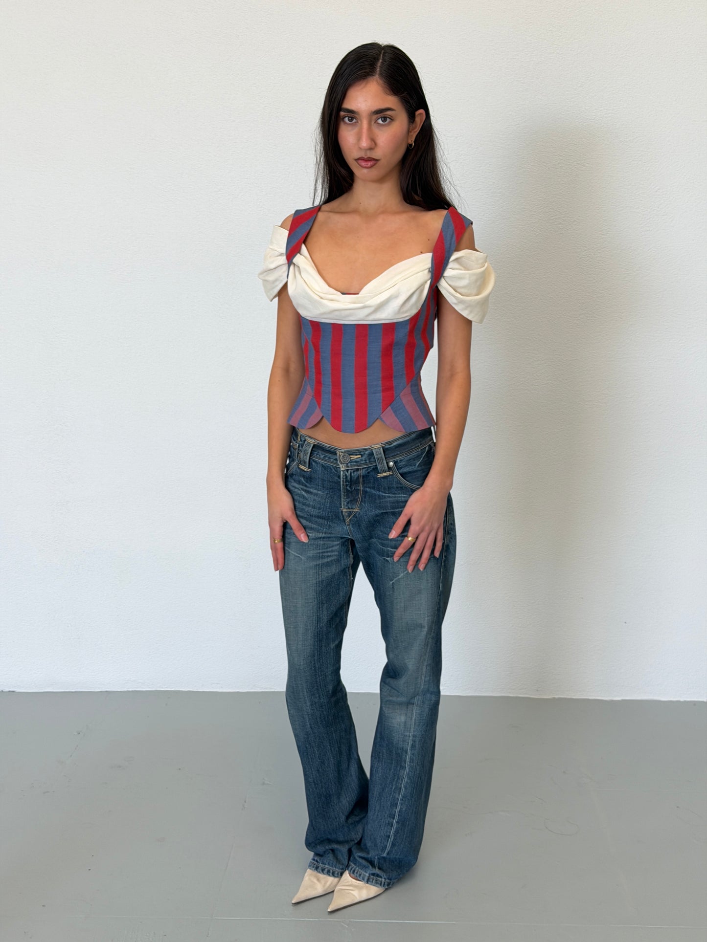 (rare) vivienne westwood spring summer 1998 striped corset